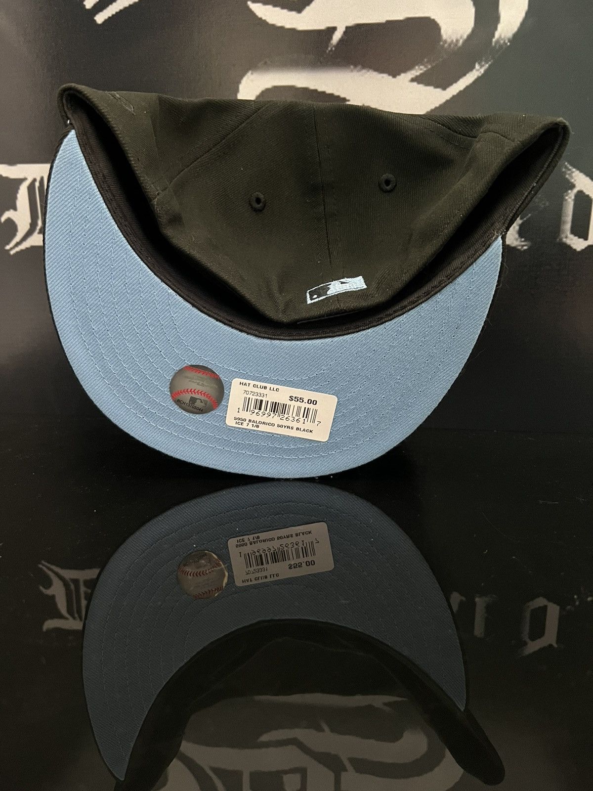 Hat Club × MyFitteds × New Era 71/8 - Black Ice Baltimore Orioles 50th Exclusive Fitted Hat Size ONE SIZE - 11 Thumbnail