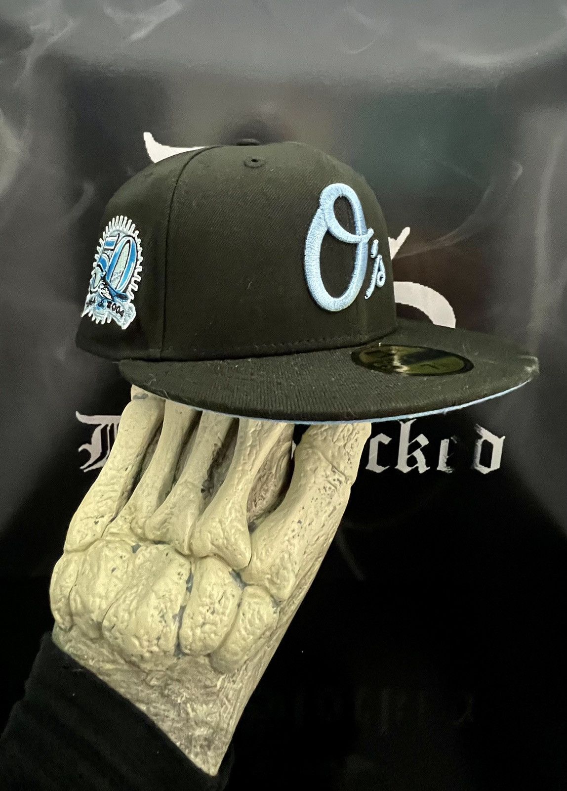 Hat Club × MyFitteds × New Era 71/8 - Black Ice Baltimore Orioles 50th Exclusive Fitted Hat Size ONE SIZE - 1 Thumbnail