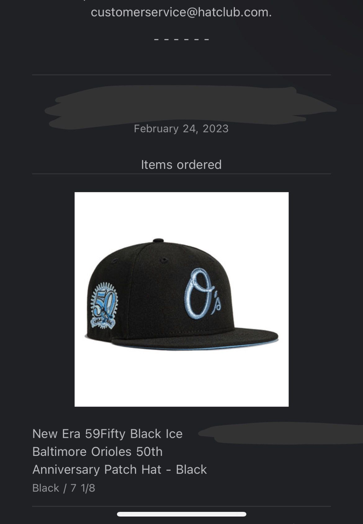 Hat Club × MyFitteds × New Era 71/8 - Black Ice Baltimore Orioles 50th Exclusive Fitted Hat Size ONE SIZE - 3 Thumbnail