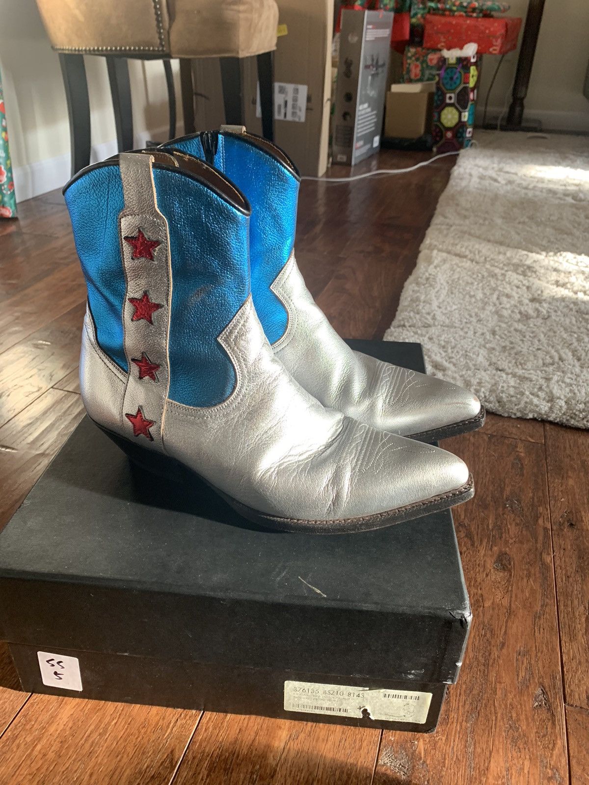SS15 STAR Santiag Cowboy Boots EU42