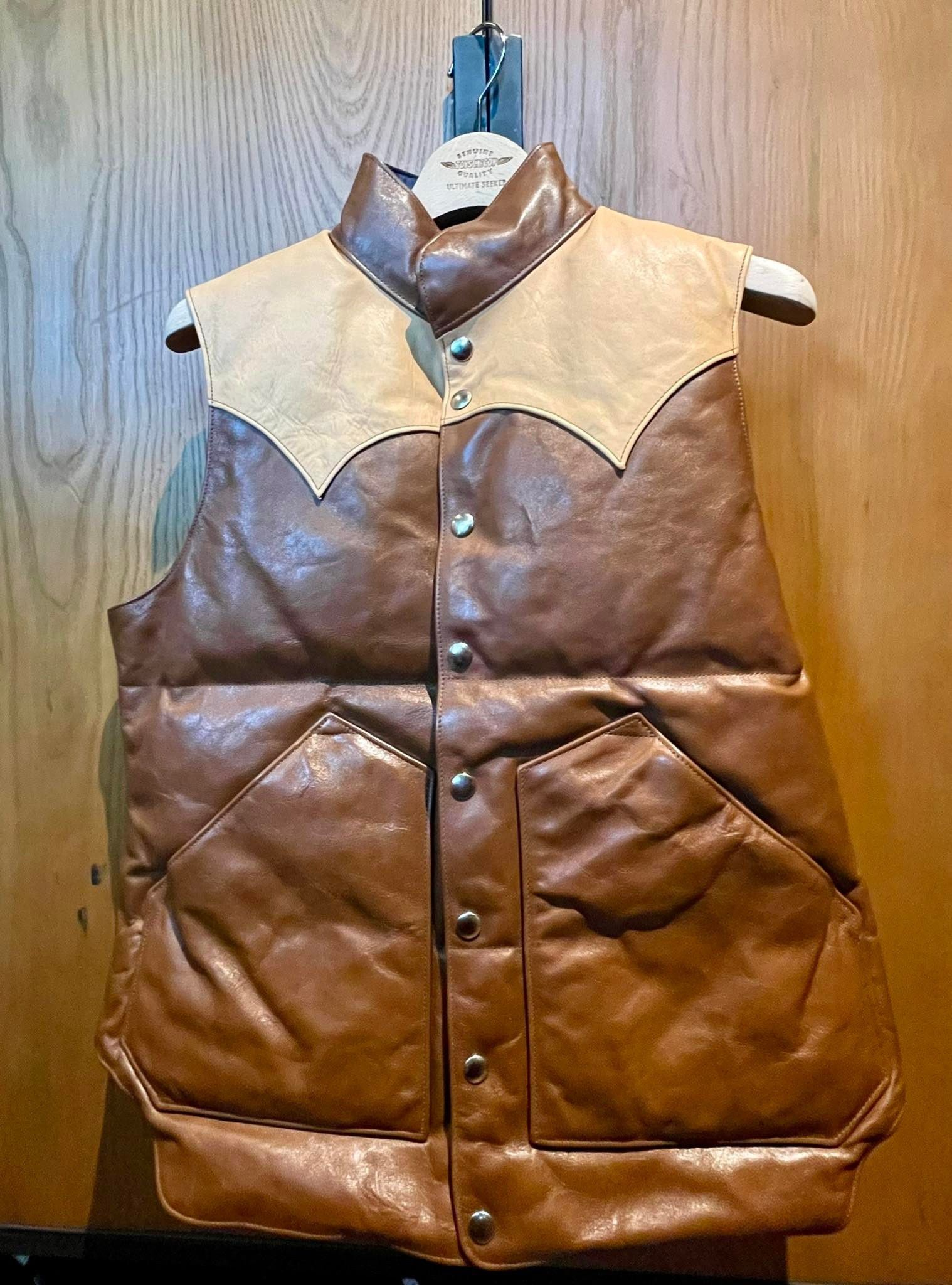 Rainbow Country Rainbow Country Leather Puffer Vest - XL/42 | Grailed