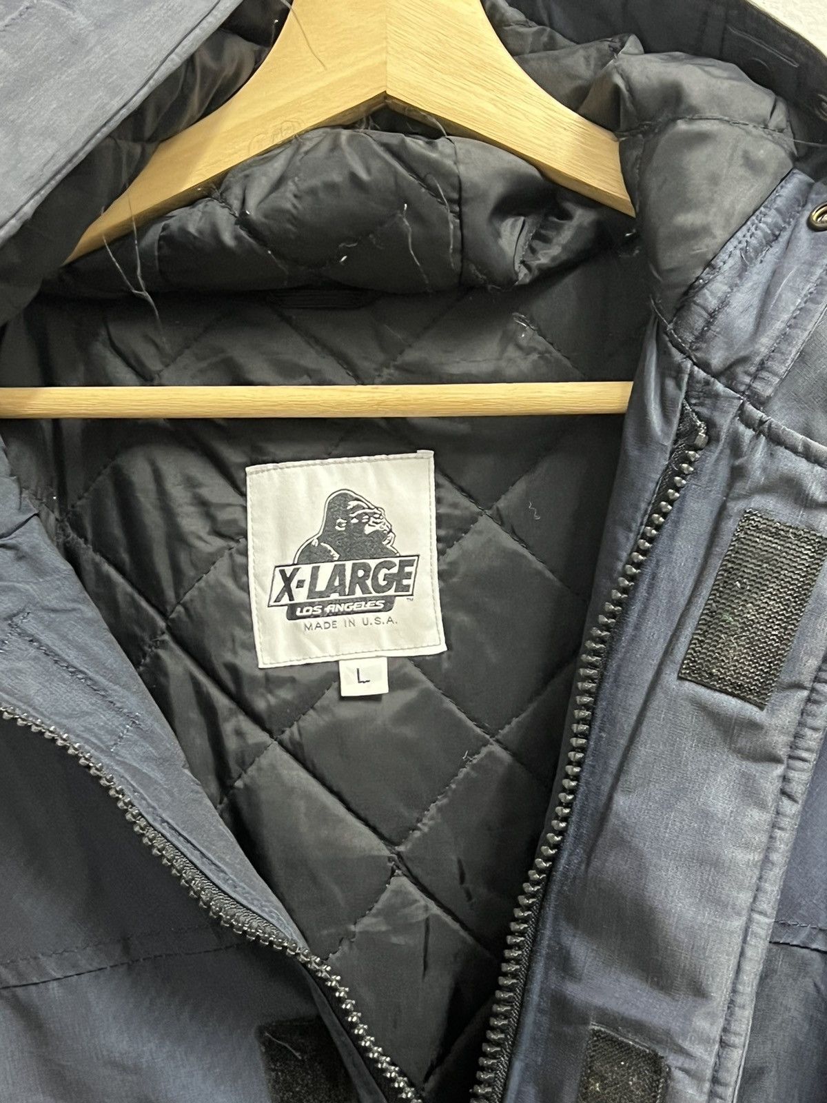 X-LARGE X LARGE civilian Issue vintage zip Jacket hooded logo Size US L / EU 52-54 / 3 - 4 Thumbnail