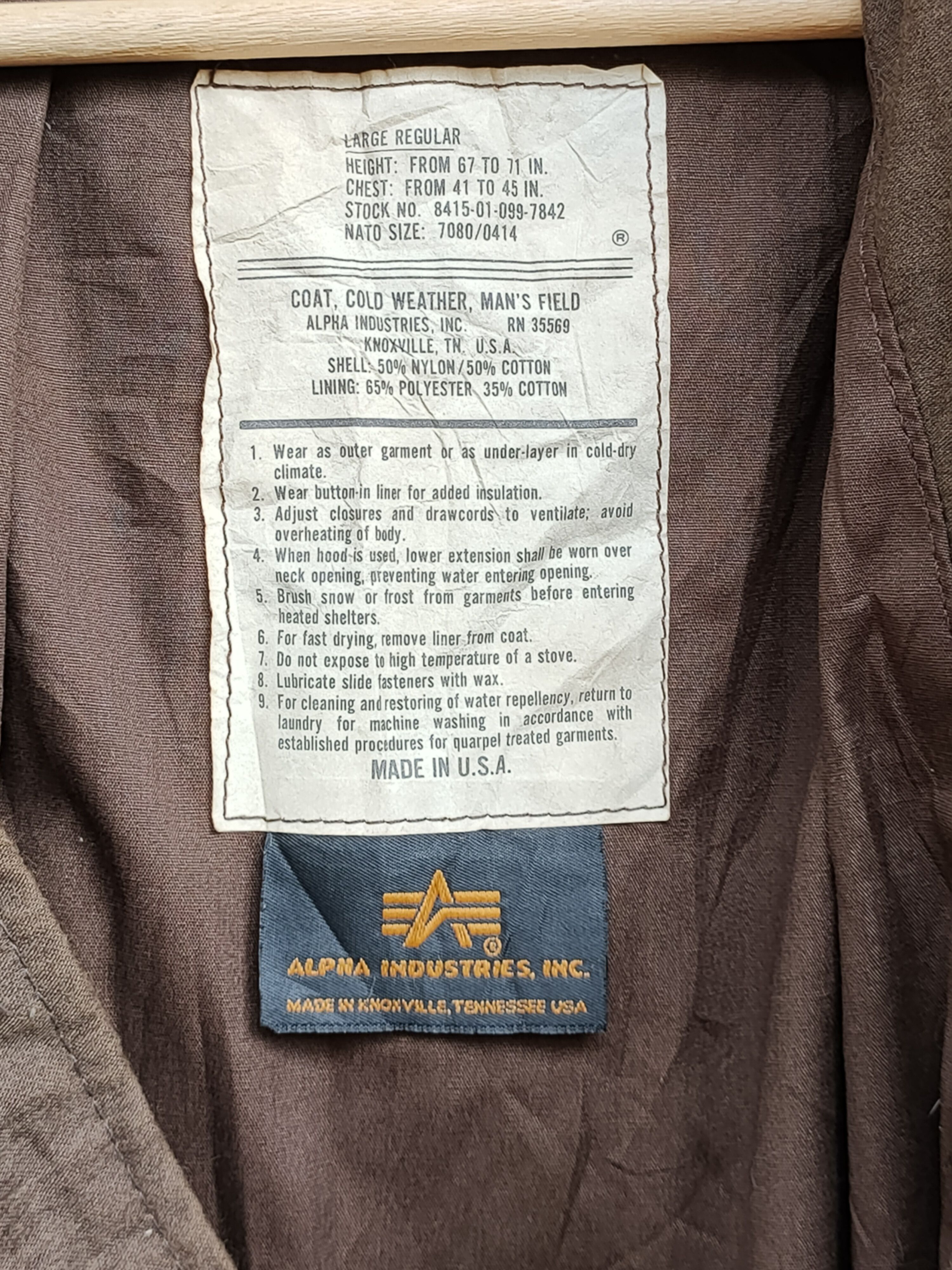 Alpha Industries Alpha industries Inc coat cold weather man field Size US L / EU 52-54 / 3 - 5 Thumbnail