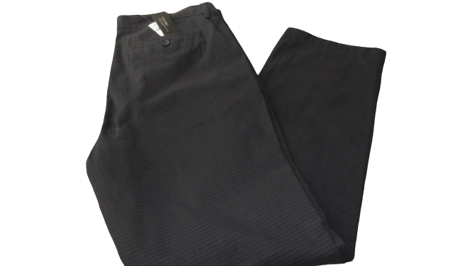 ETHANOL Men's Comfort Stretch Trousers - Slim Straight Fit Pants (36W X 32L, Olive)