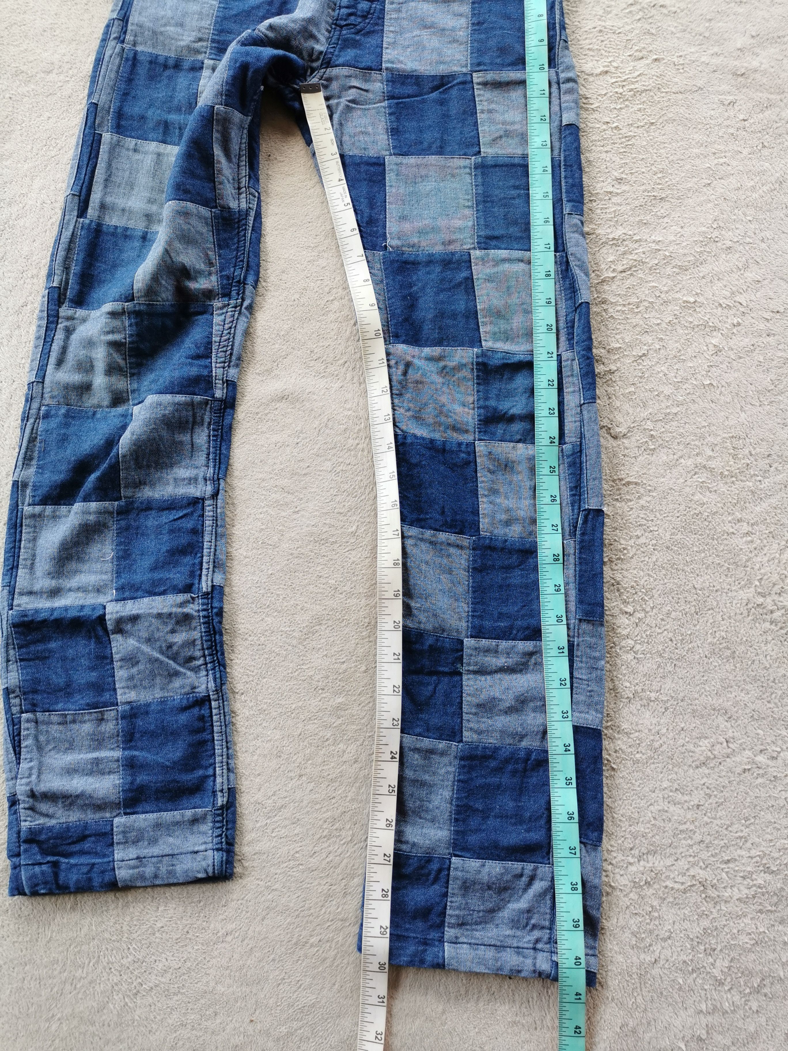 Japanese Brand Midwest Japan Checkered Denim Jeans Size US 30 / EU 46 - 11 Thumbnail