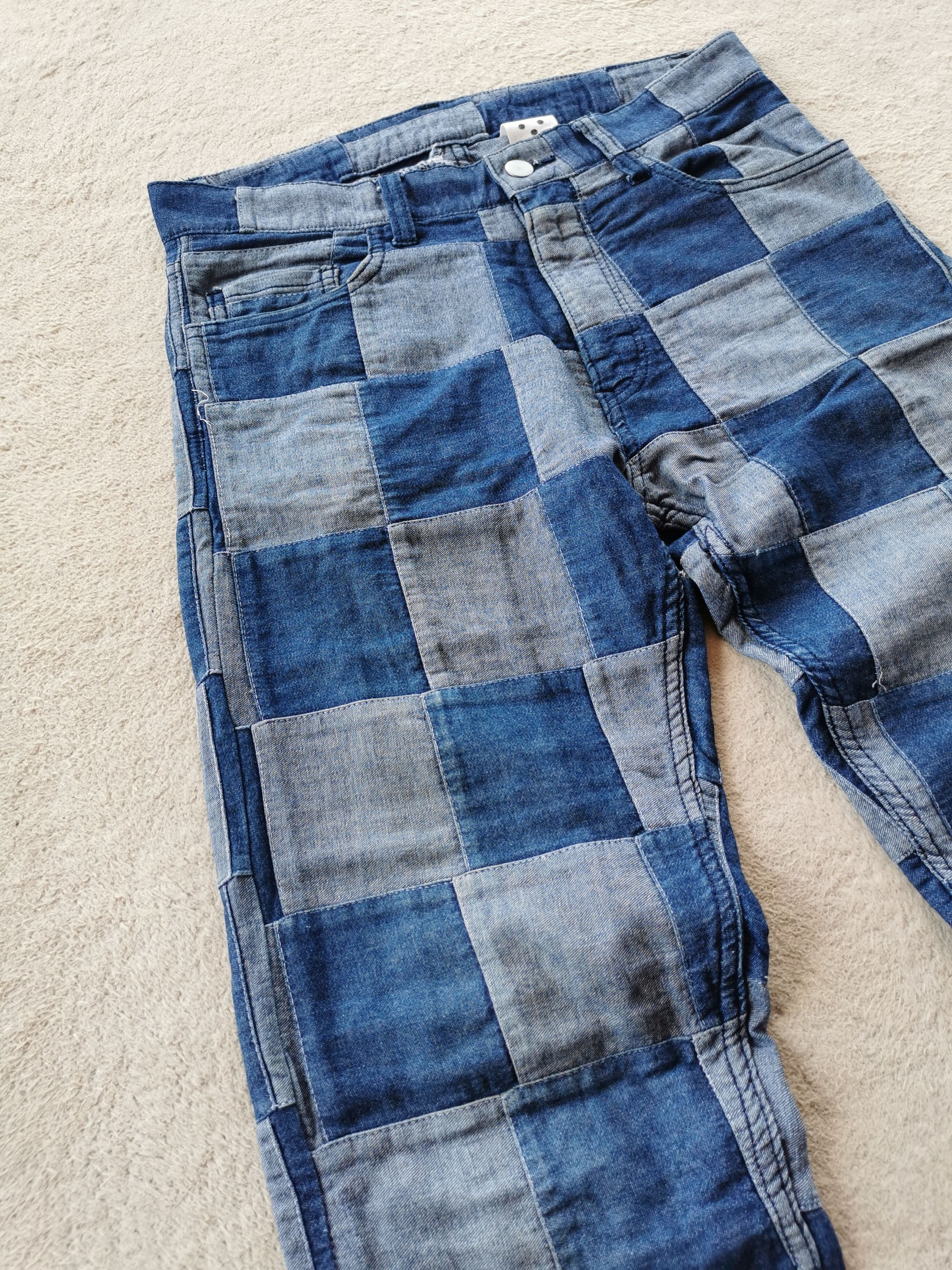Japanese Brand Midwest Japan Checkered Denim Jeans Size US 30 / EU 46 - 2 Thumbnail