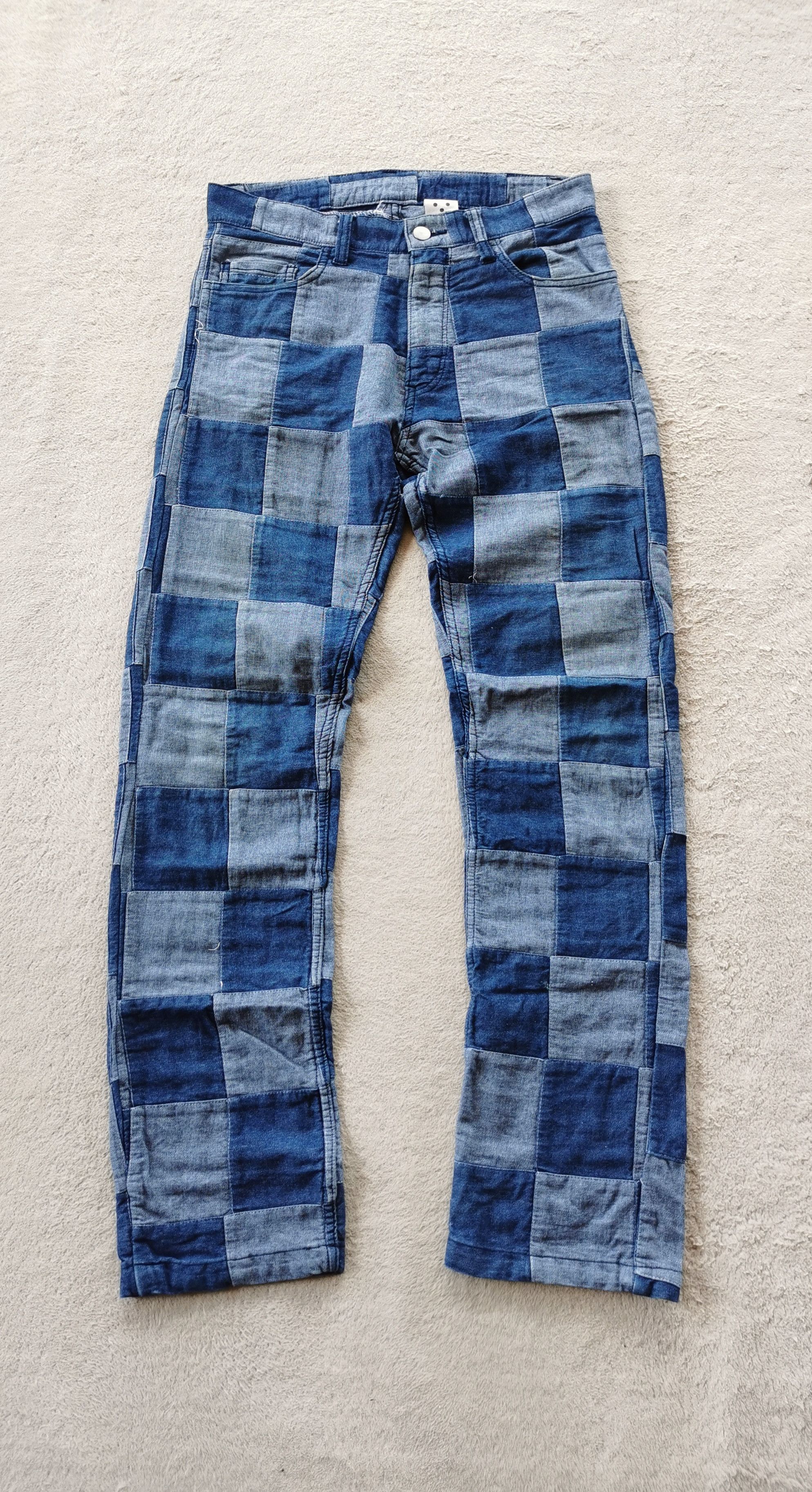 Japanese Brand Midwest Japan Checkered Denim Jeans Size US 30 / EU 46 - 3 Thumbnail