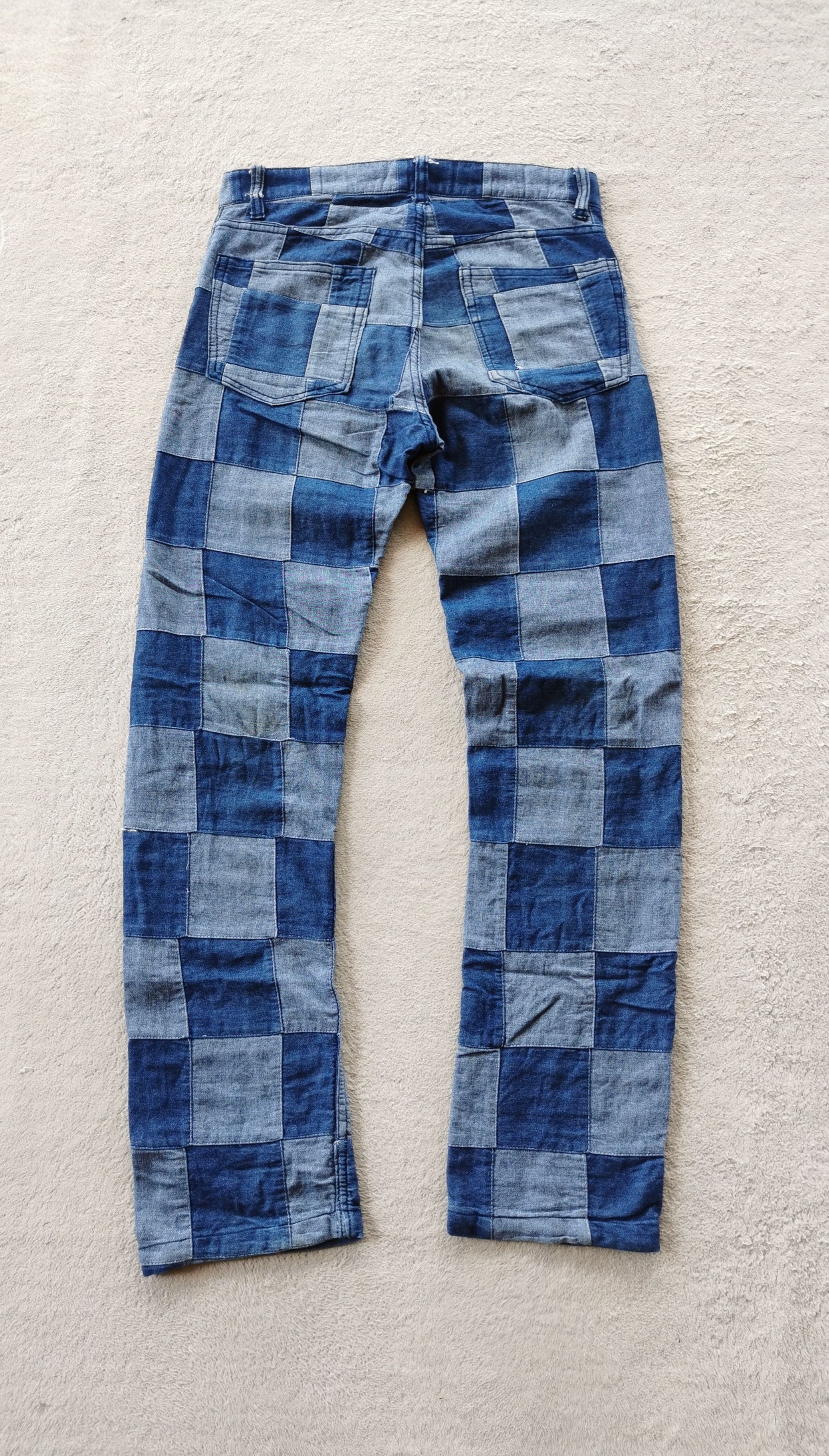 Japanese Brand Midwest Japan Checkered Denim Jeans Size US 30 / EU 46 - 6 Thumbnail