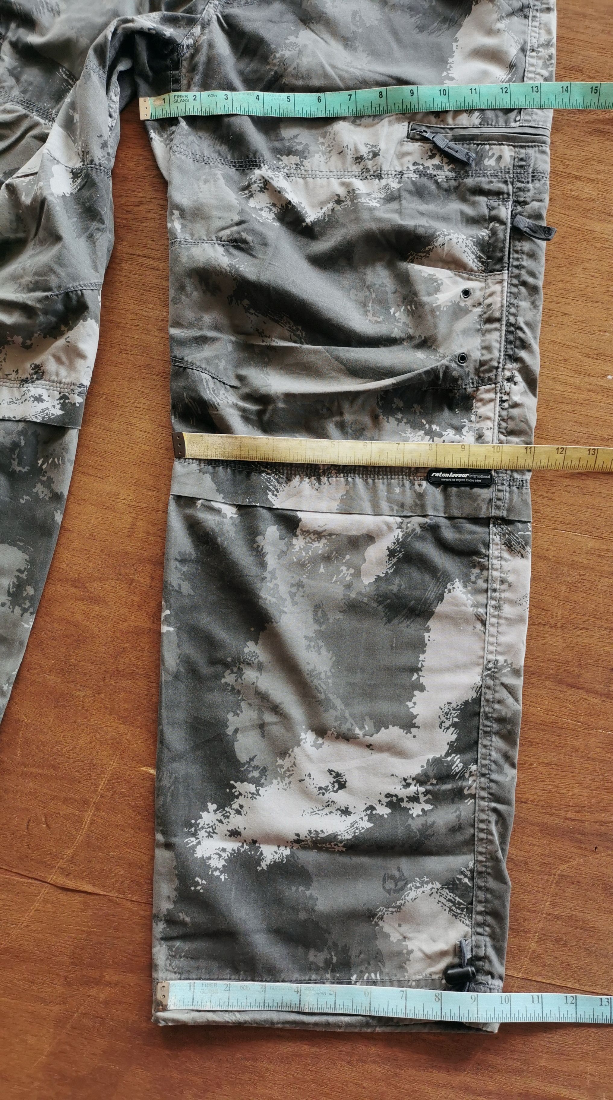 Japanese Brand Ratonlaveur Grey Camo Cargo PANTS MULTIPOCKET Size US 34 / EU 50 - 11 Thumbnail