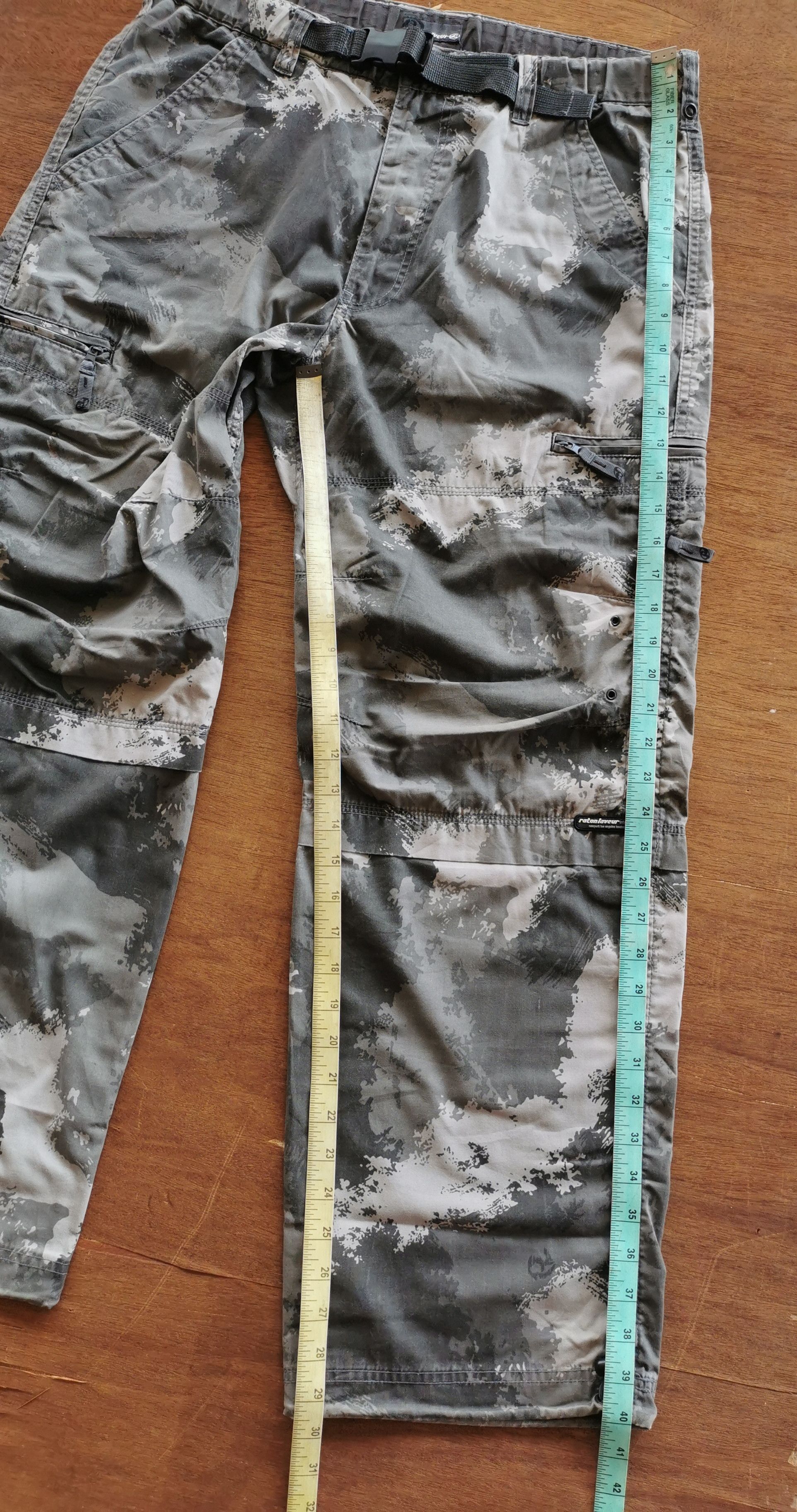 Japanese Brand Ratonlaveur Grey Camo Cargo PANTS MULTIPOCKET Size US 34 / EU 50 - 12 Thumbnail