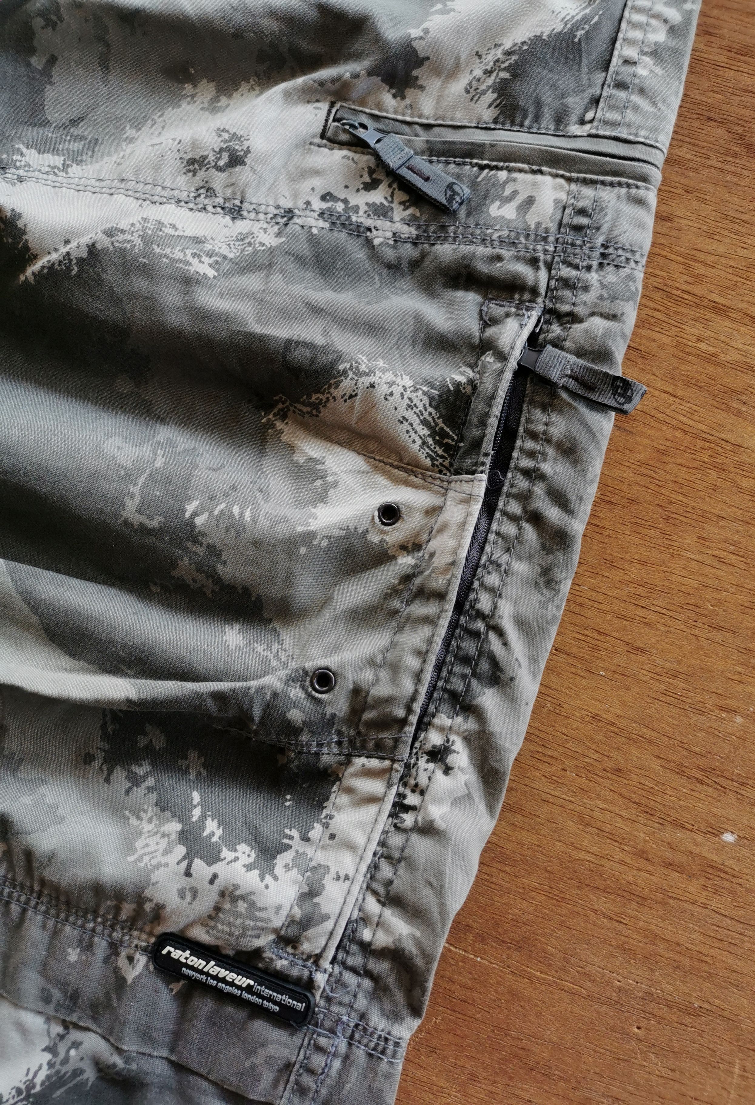 Japanese Brand Ratonlaveur Grey Camo Cargo PANTS MULTIPOCKET Size US 34 / EU 50 - 7 Thumbnail