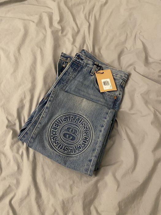 Stussy Stussy x Levi's Embossed 501 Jeans | Grailed