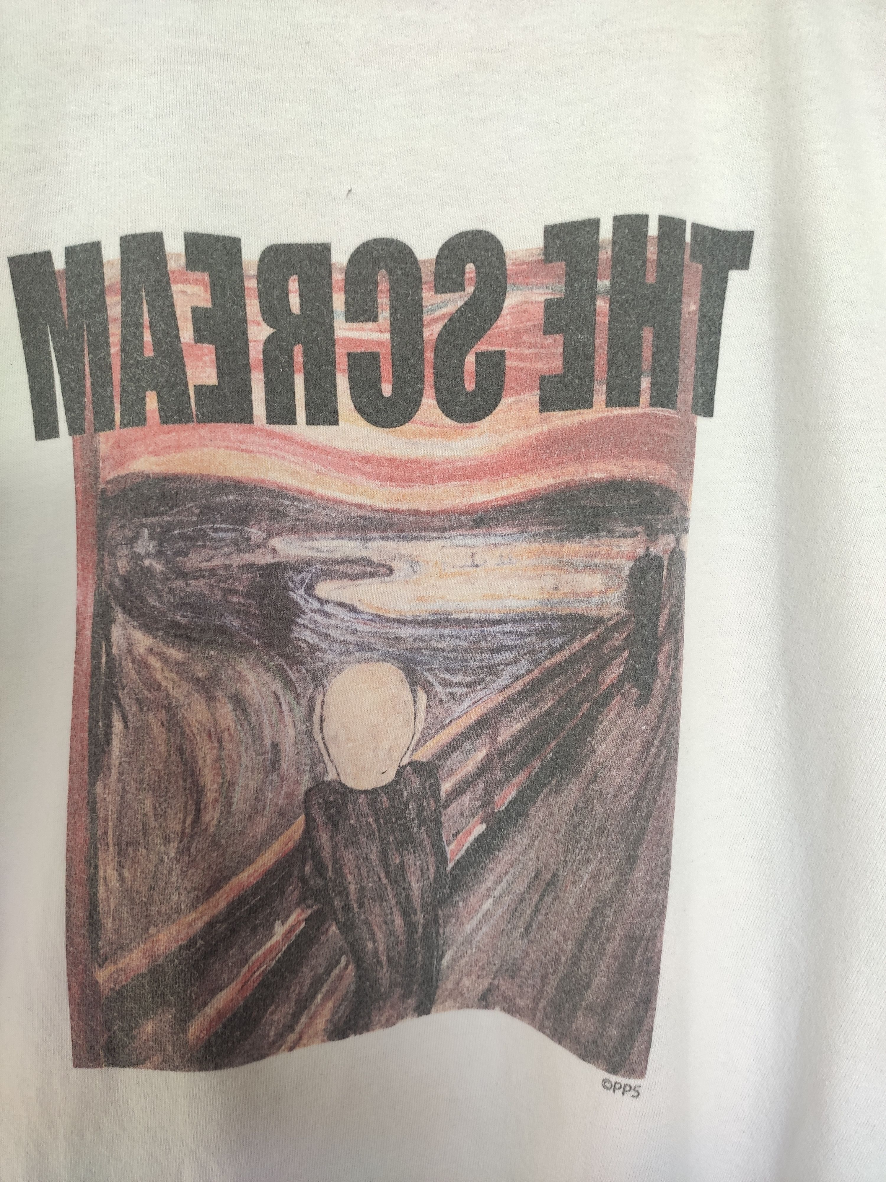 Art Comes First 🔥 Vtg 90s Masterpiece Art The Scream t shirt Edward Munch Size US M / EU 48-50 / 2 - 4 Thumbnail