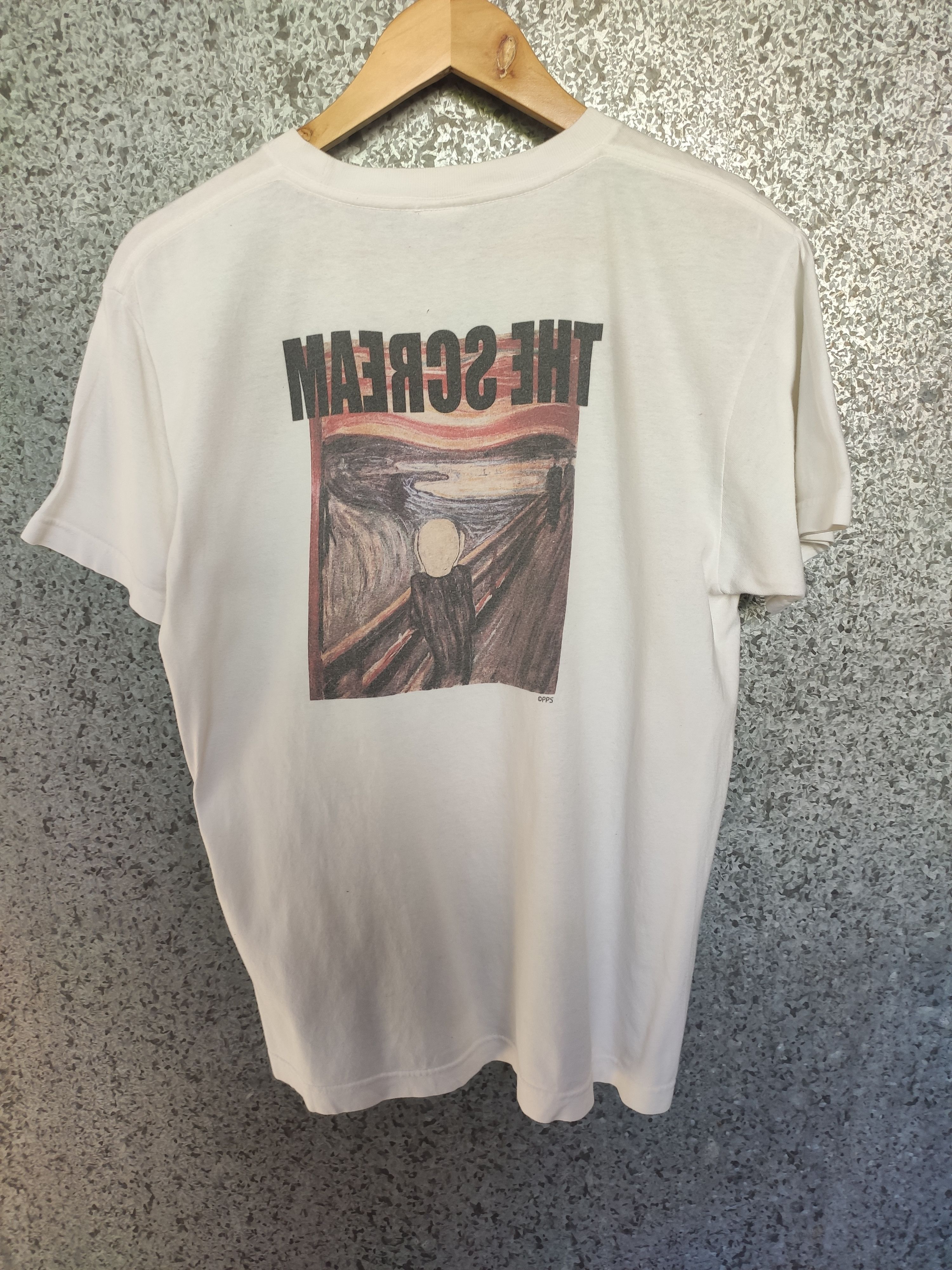 Art Comes First 🔥 Vtg 90s Masterpiece Art The Scream t shirt Edward Munch Size US M / EU 48-50 / 2 - 5 Thumbnail