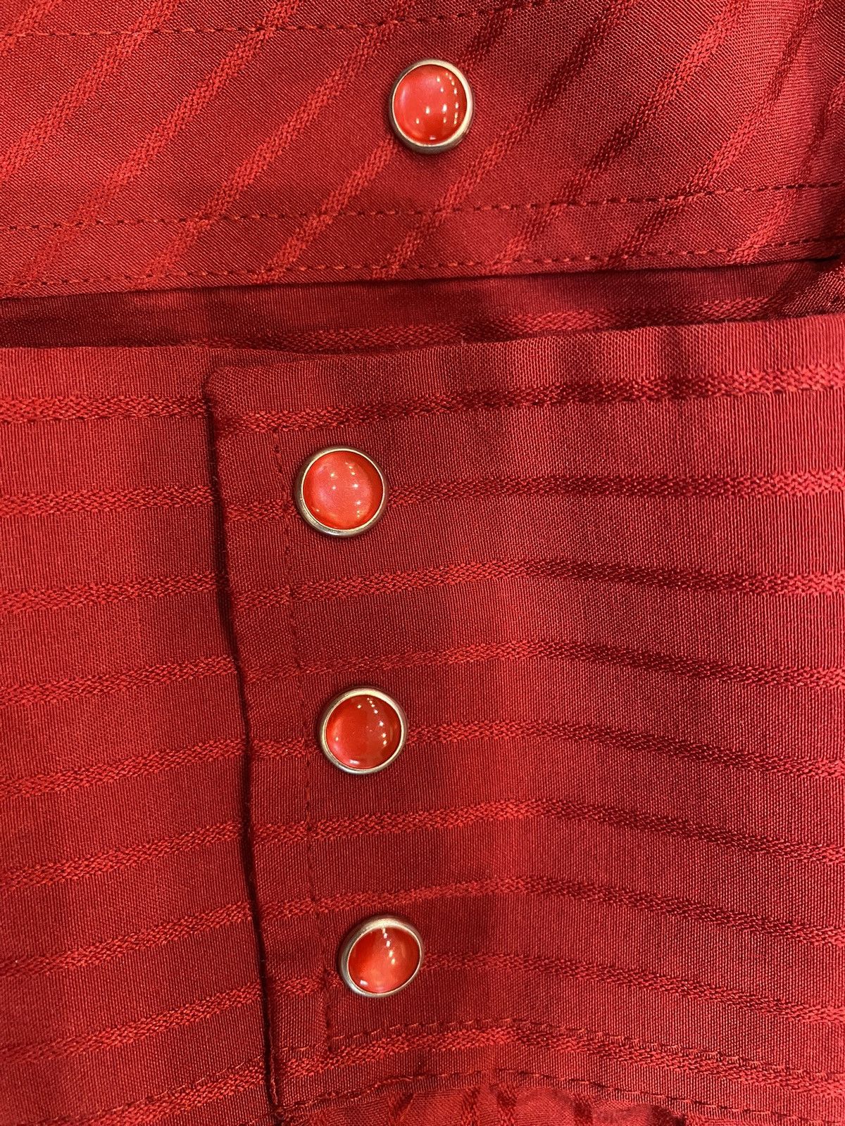 Vintage × Wrangler Wrangler Western Cherry Red Pearl Snap Shirt Size US XL / EU 56 / 4 - 3 Thumbnail