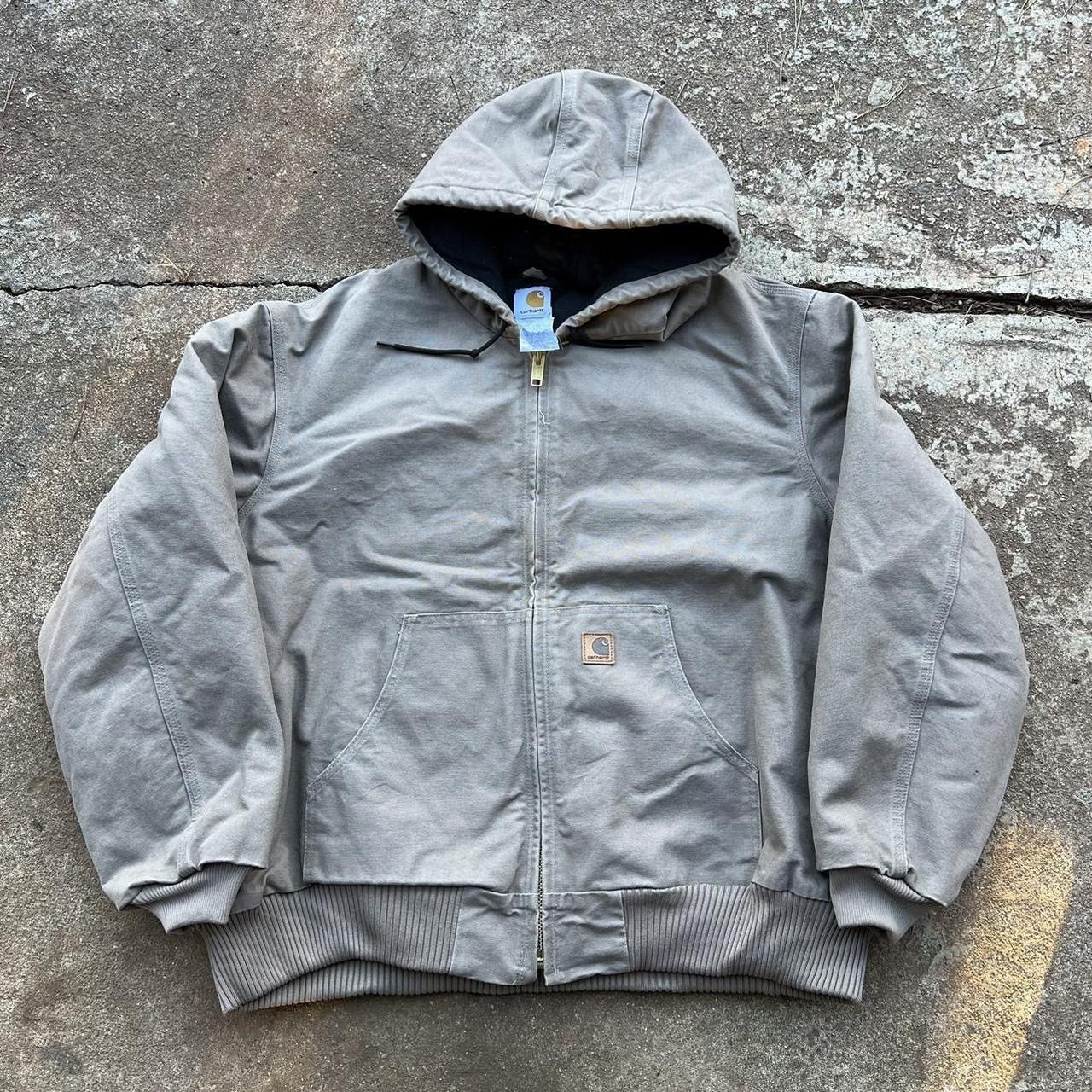 vintage carhartt zip up hoodie work jacket J130 MUS