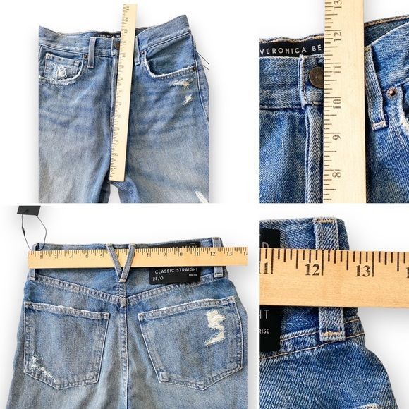 Veronica Beard NWT Veronica Beard Blake Straight jeans with Destory, 25 Size 25" / US 0 / IT 36 - 12 Thumbnail