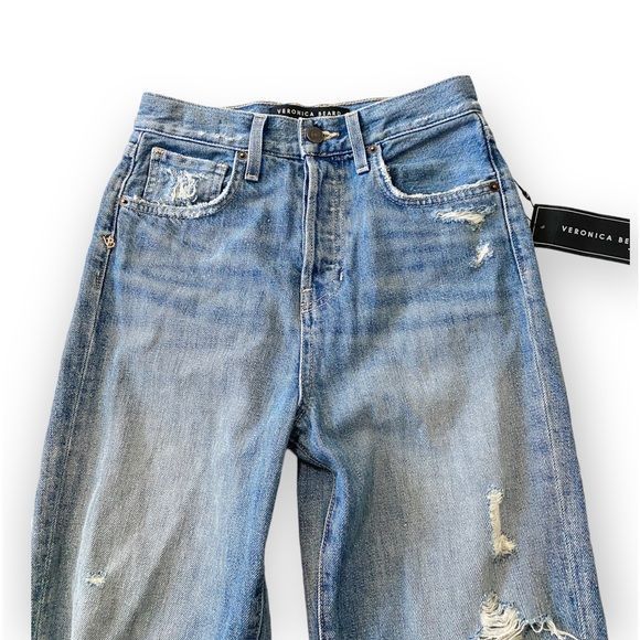 Veronica Beard NWT Veronica Beard Blake Straight jeans with Destory, 25 Size 25" / US 0 / IT 36 - 8 Thumbnail