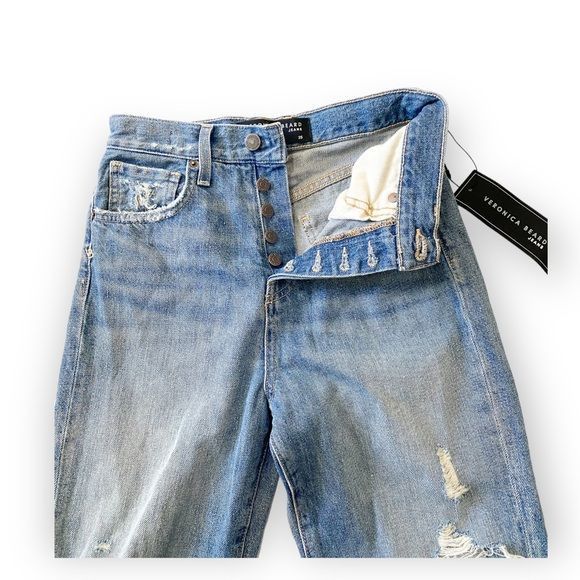 Veronica Beard NWT Veronica Beard Blake Straight jeans with Destory, 25 Size 25" / US 0 / IT 36 - 6 Thumbnail
