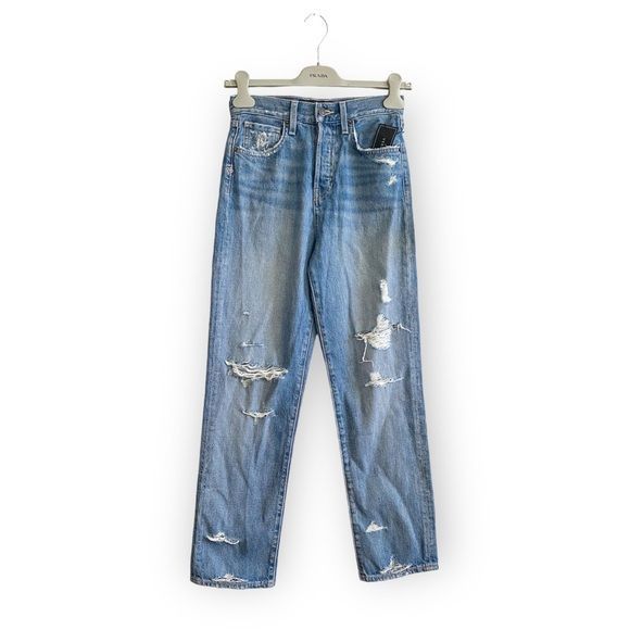 Veronica Beard NWT Veronica Beard Blake Straight jeans with Destory, 25 Size 25" / US 0 / IT 36 - 1 Thumbnail