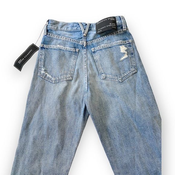 Veronica Beard NWT Veronica Beard Blake Straight jeans with Destory, 25 Size 25" / US 0 / IT 36 - 7 Thumbnail