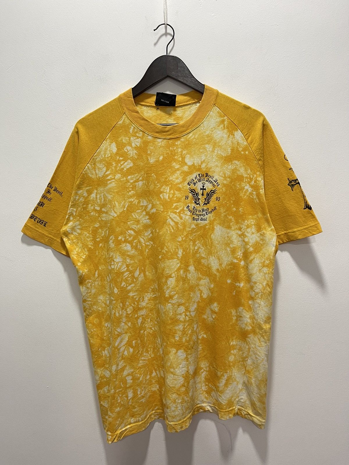 Dragonfly × Japanese Brand × Vintage JAPANESE ANGEL DEVIL DRAGONFLY BIG LOGO TYE DYE TSHIRT Size US L / EU 52-54 / 3 - 6 Thumbnail