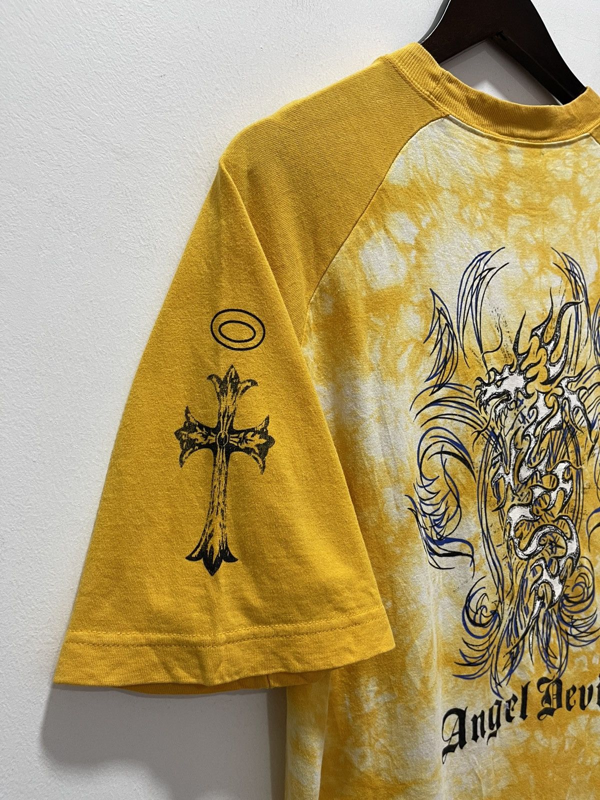 Dragonfly × Japanese Brand × Vintage JAPANESE ANGEL DEVIL DRAGONFLY BIG LOGO TYE DYE TSHIRT Size US L / EU 52-54 / 3 - 4 Thumbnail