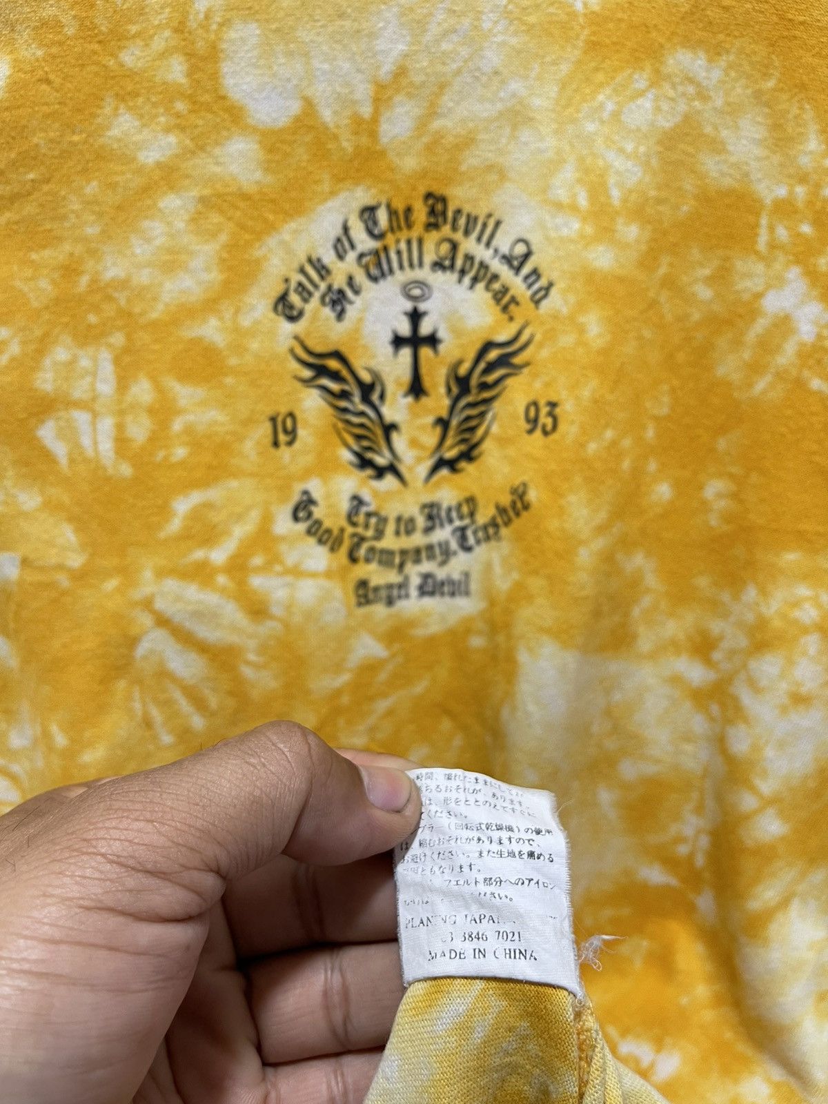 Dragonfly × Japanese Brand × Vintage JAPANESE ANGEL DEVIL DRAGONFLY BIG LOGO TYE DYE TSHIRT Size US L / EU 52-54 / 3 - 12 Thumbnail