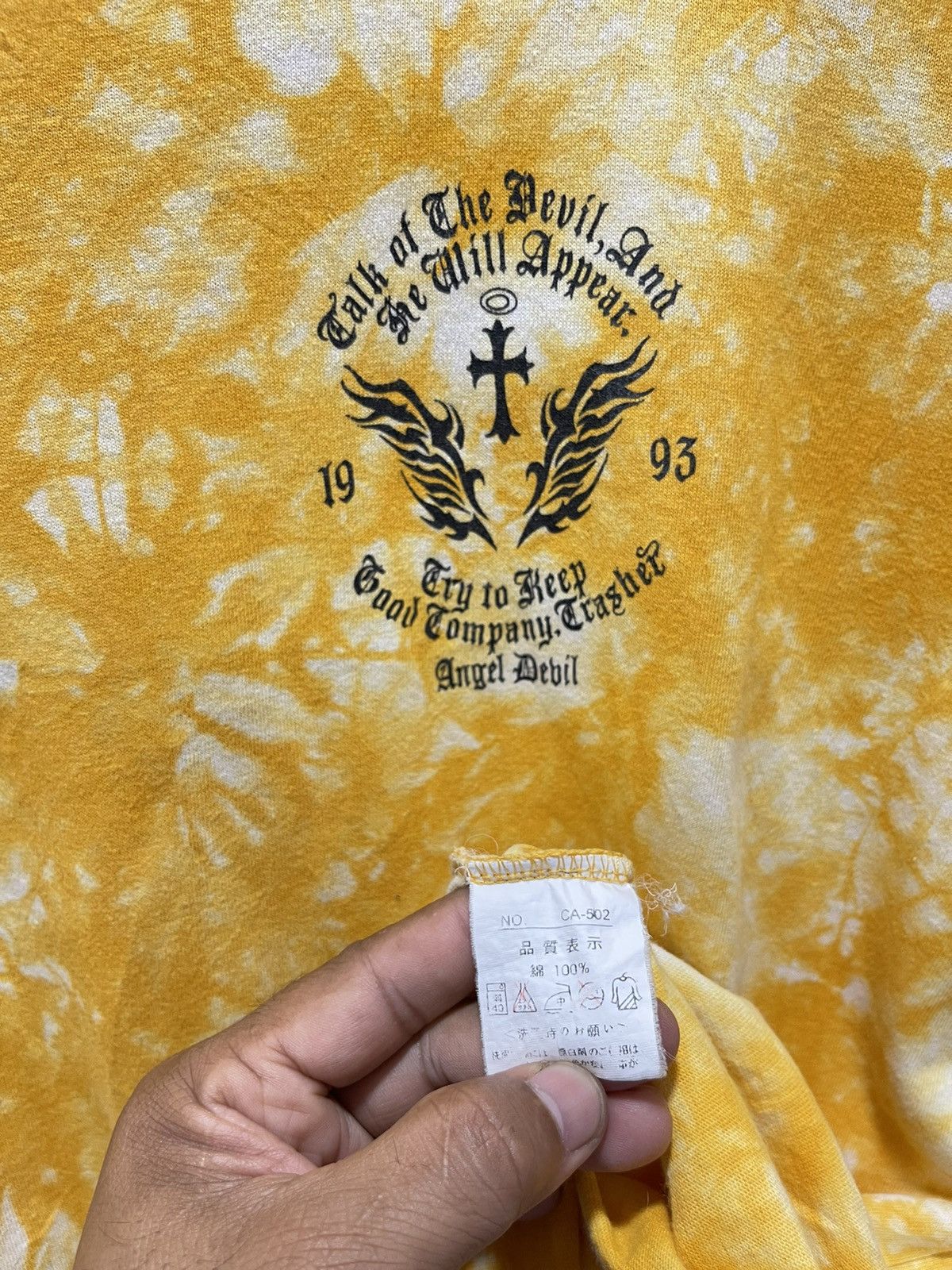 Dragonfly × Japanese Brand × Vintage JAPANESE ANGEL DEVIL DRAGONFLY BIG LOGO TYE DYE TSHIRT Size US L / EU 52-54 / 3 - 11 Thumbnail