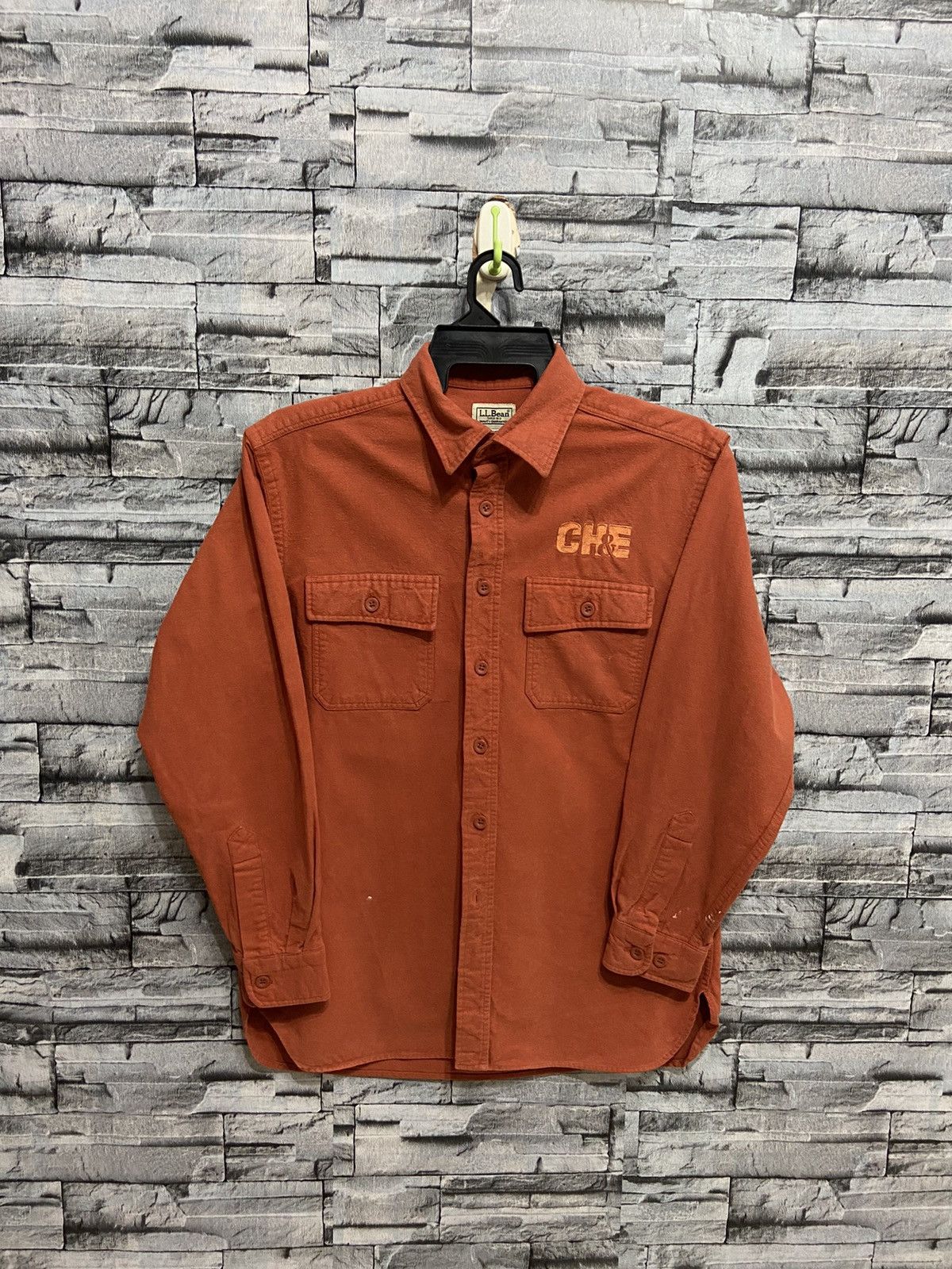 Flannel Vintage LL Bean Flannel double pocket plain design Size US M / EU 48-50 / 2 - 1 Thumbnail