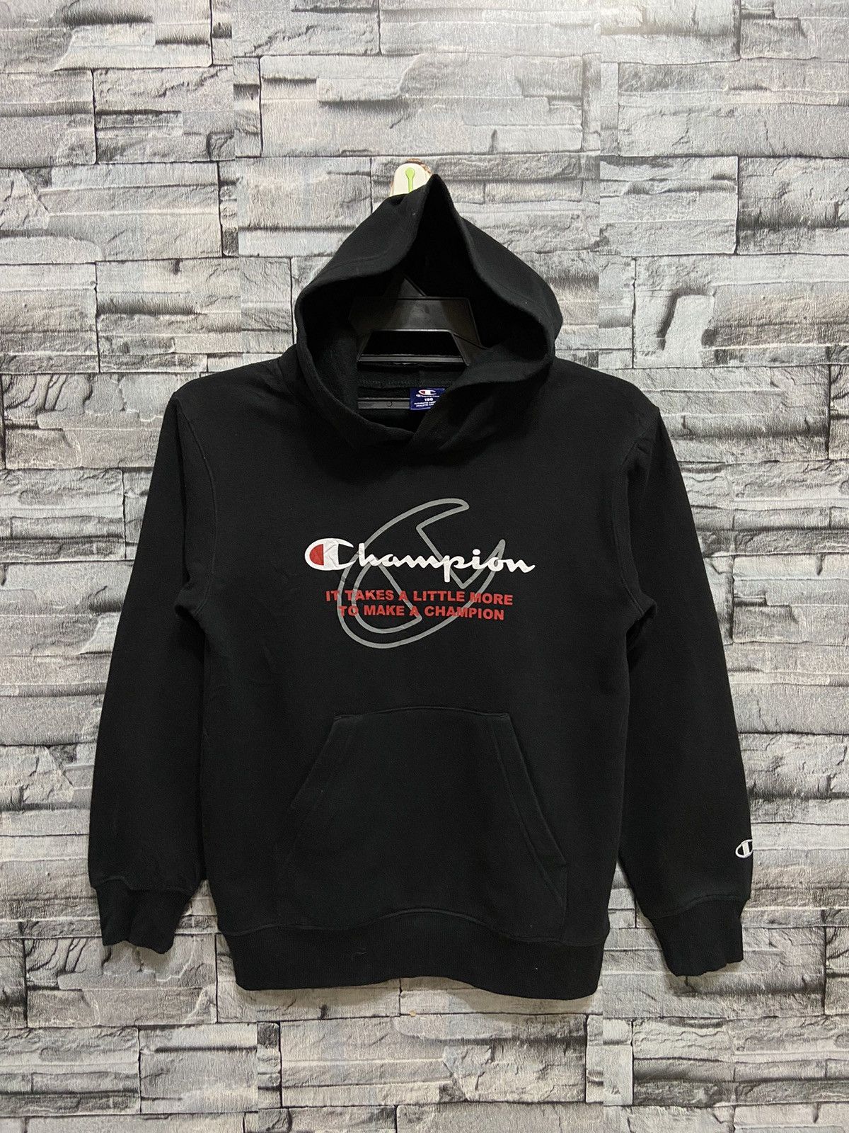 Champion sweater big logo xs best sale