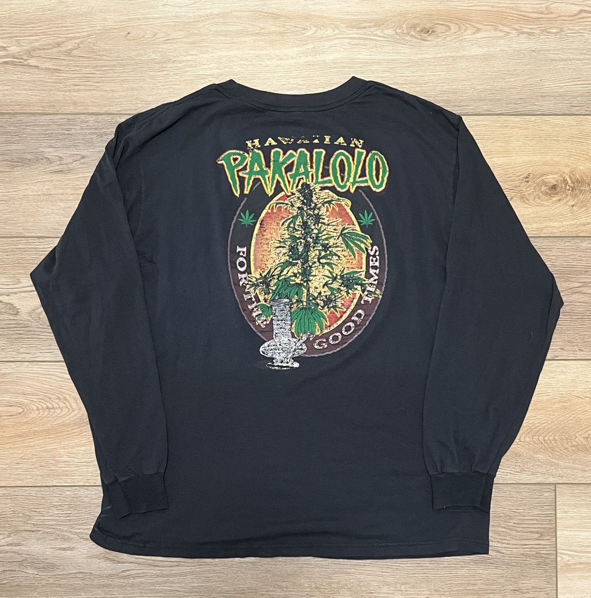 Vintage Hawaiian Pakalolo Weed Graphic Pocket Tee