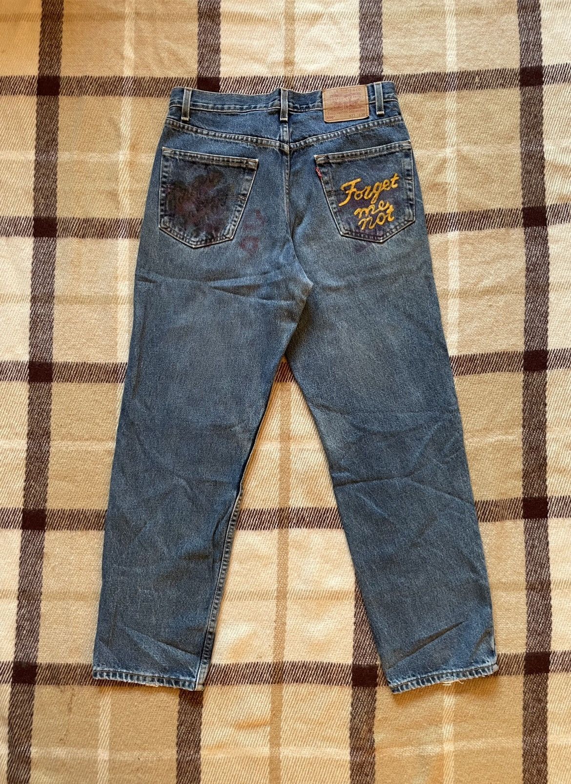 Levi's Levis 550TM classic vintage mens Denim hard cotton Size US 33 - 2 Thumbnail
