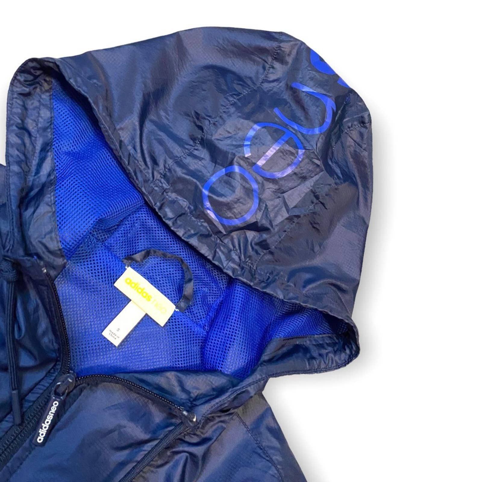 Adidas Adidas NEO Windbreaker Lightweight Running Track Jacket Size S / US 4 / IT 40 - 3 Thumbnail