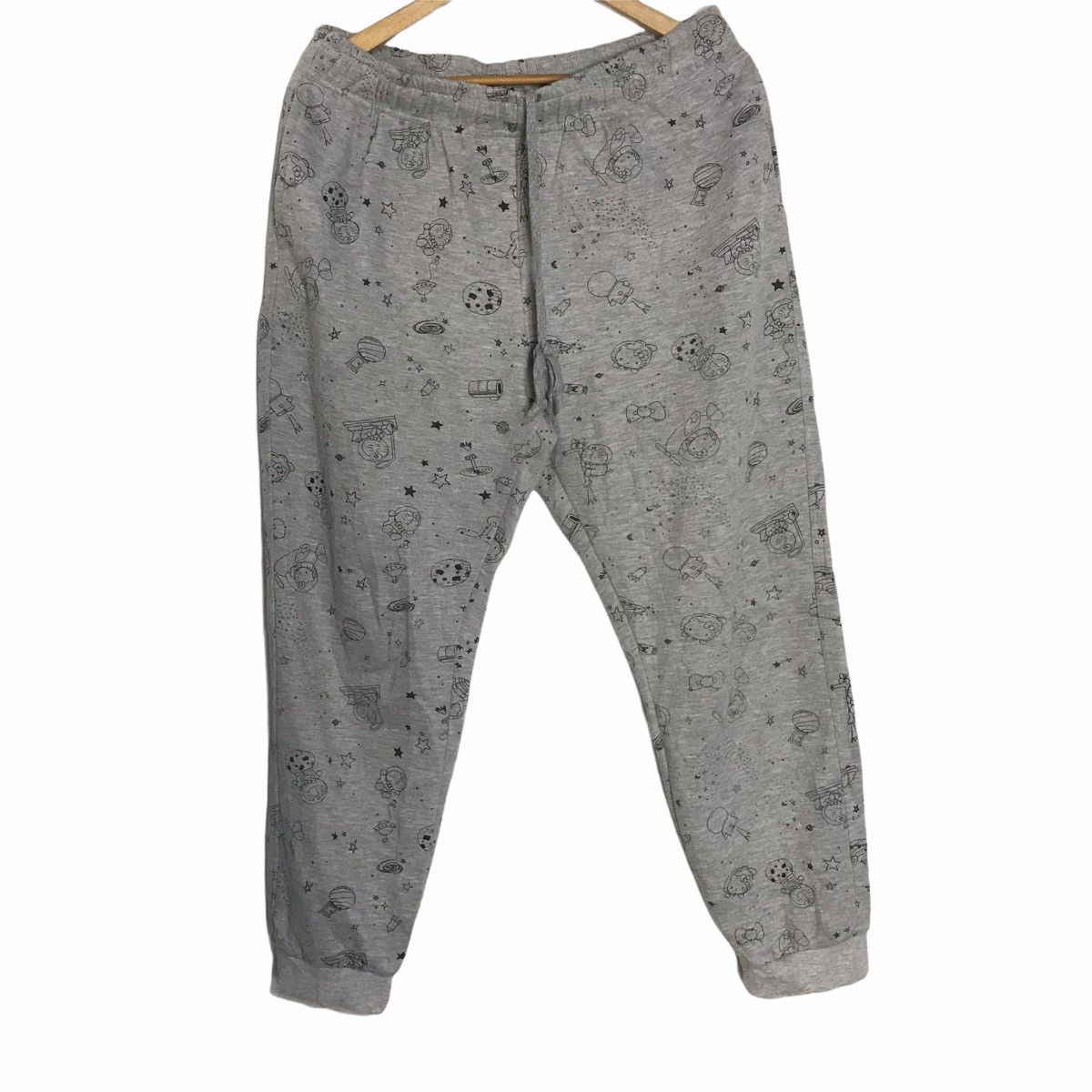 Japan anime doraemon x hello kitty fullprint jogger pants