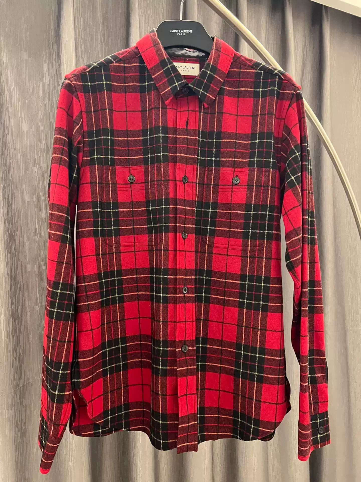 Saint Laurent Wool check shirt