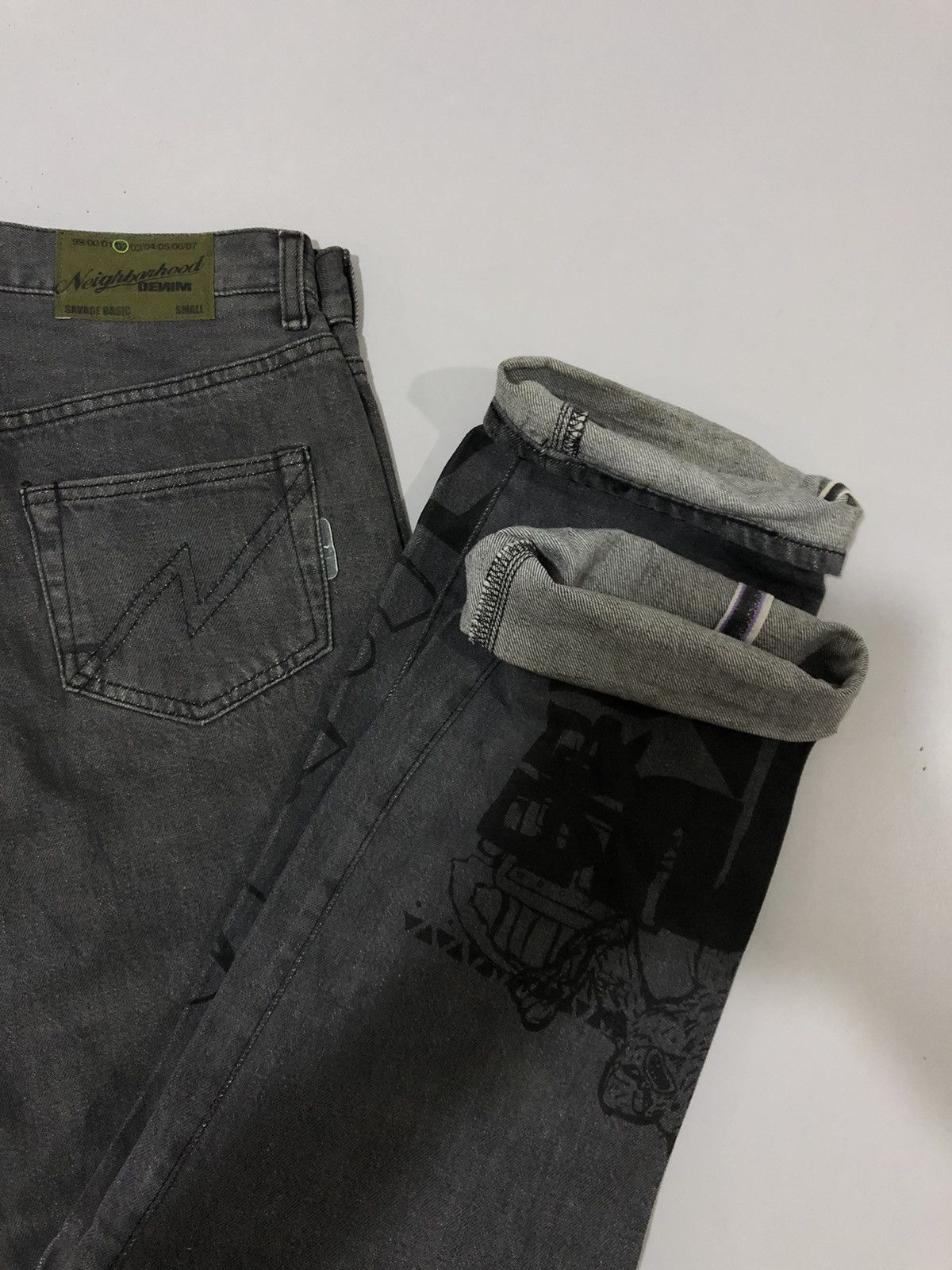 image of Neighborhood Neighbourhood Selvedge Denim Savage Basic Jeans in Faded Black, Men's (Size 31)