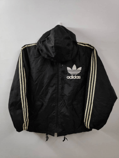 Adidas Vintage 90s Adidas Jacket Trefoil Big Logo Down Jacket Size US L / EU 52-54 / 3 - 3 Thumbnail