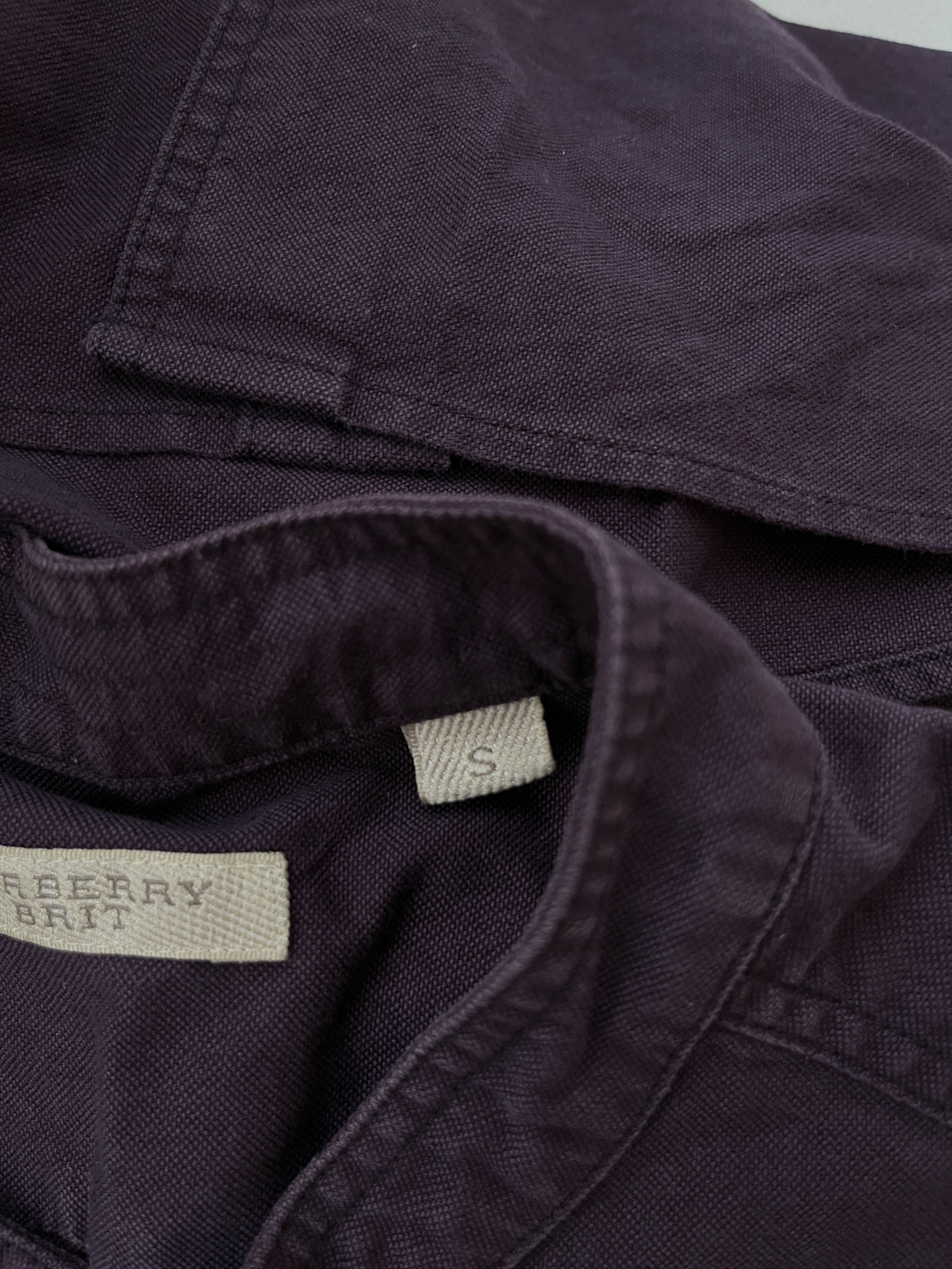 Burberry ⚡️QUICK SALE⚡️Burberry Brit Purple Shirt with Mao Collar Size US S / EU 44-46 / 1 - 4 Thumbnail