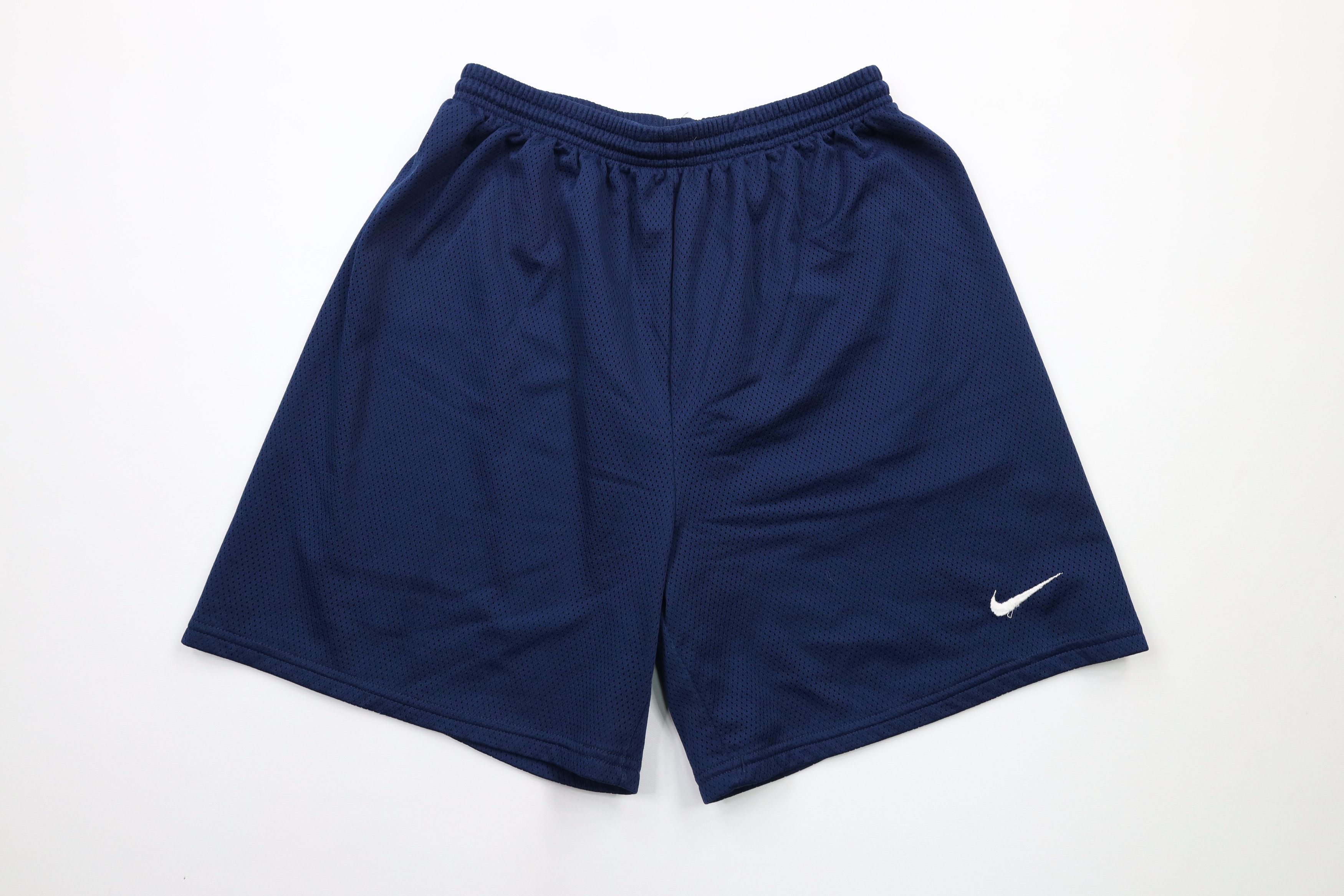 Nike × Vintage Vintage 90s Nike Travis Scott Mini Swoosh Knee Mesh Shorts Size US 32 / EU 48 - 1 Thumbnail