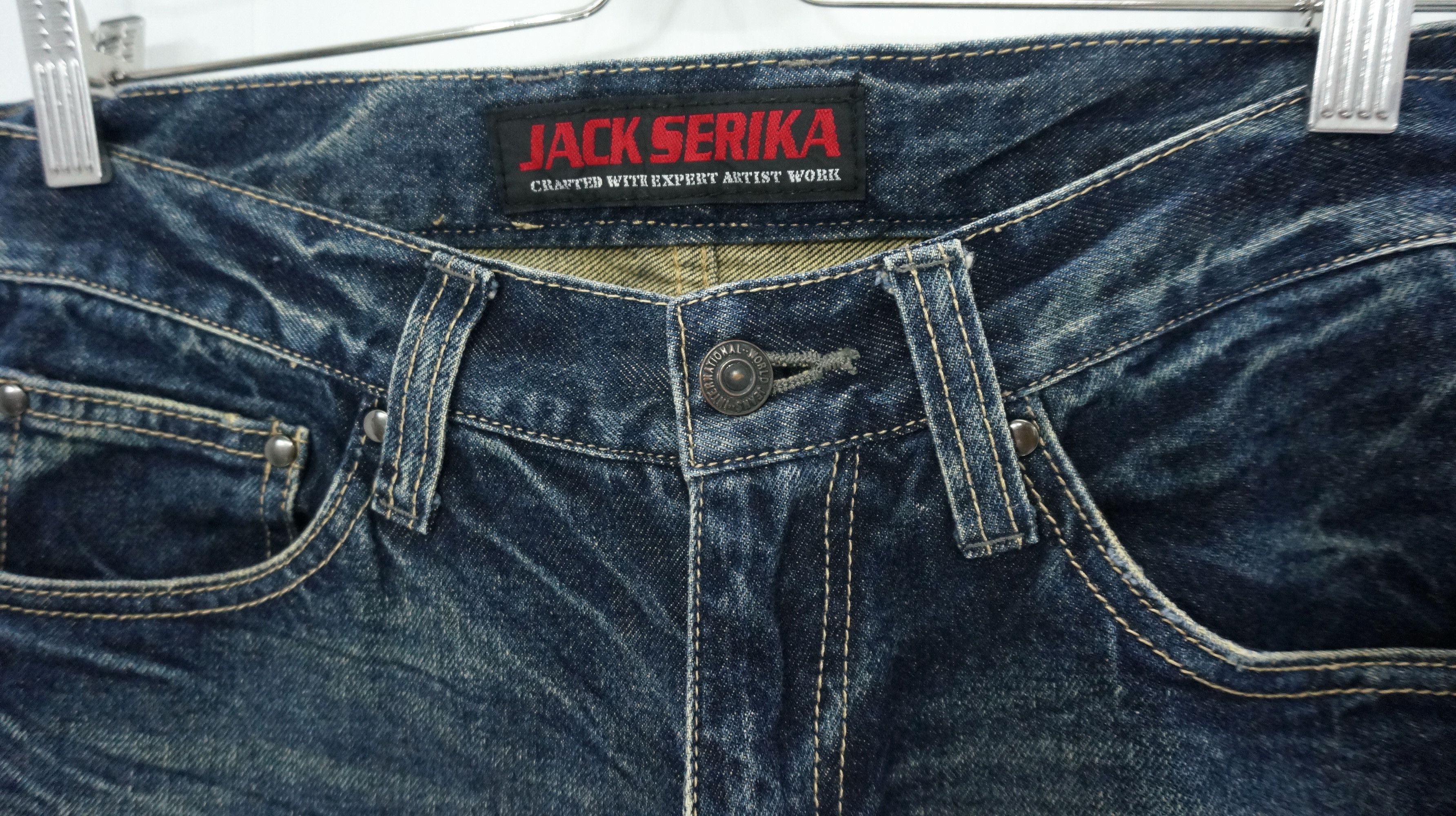 Hysteric Glamour VTG FLARE 🔥 JACK SERIKA Printed Wings Dark Blue Jeans Size US 30 / EU 46 - 7 Thumbnail