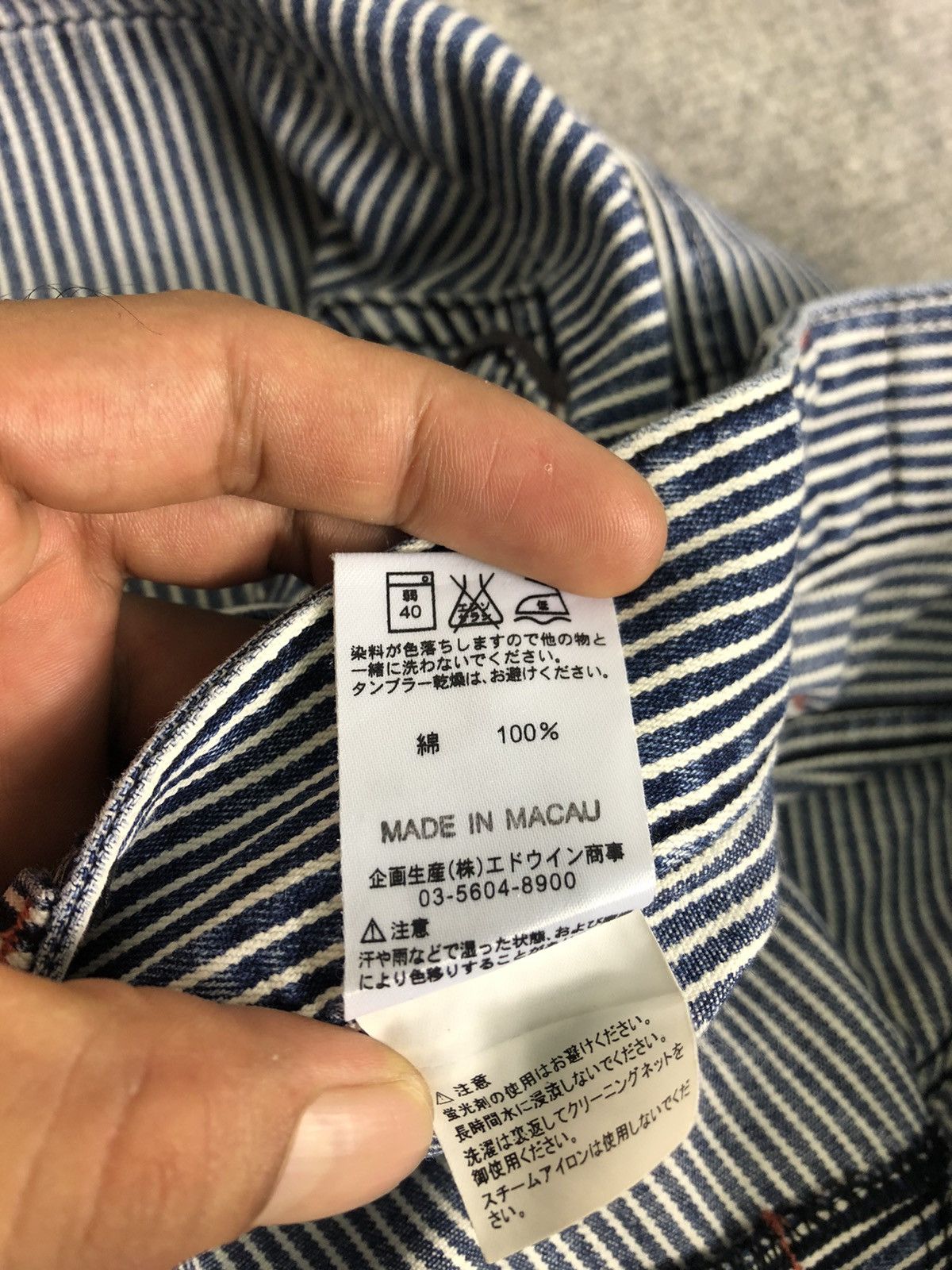Edwin × If Six Was Nine × Le Grande Bleu (L.G.B.) Vintage 90s Edwin Striped Pant Size US 31 - 17 Thumbnail