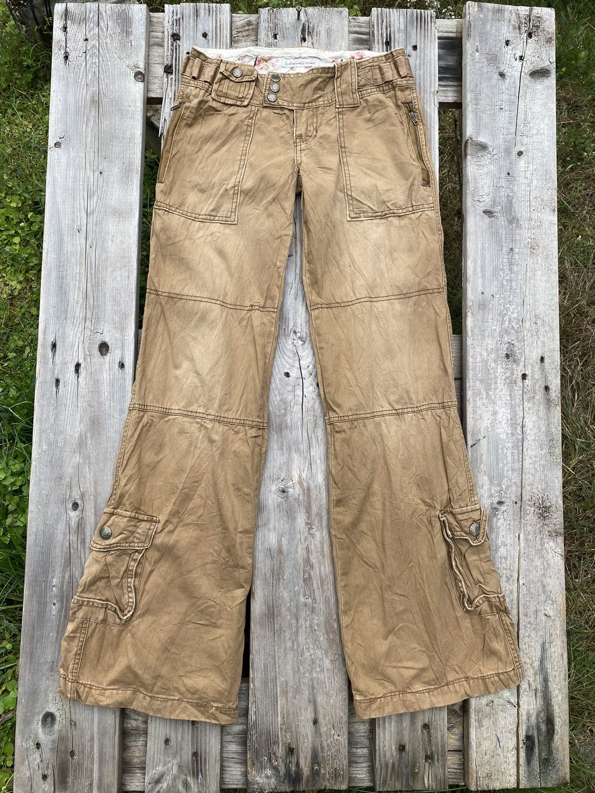 image of Abercrombie Fitch x Archival Clothing Vintage Abercrombie & Fitch Cargo Multi Pocket Pant in Brown 