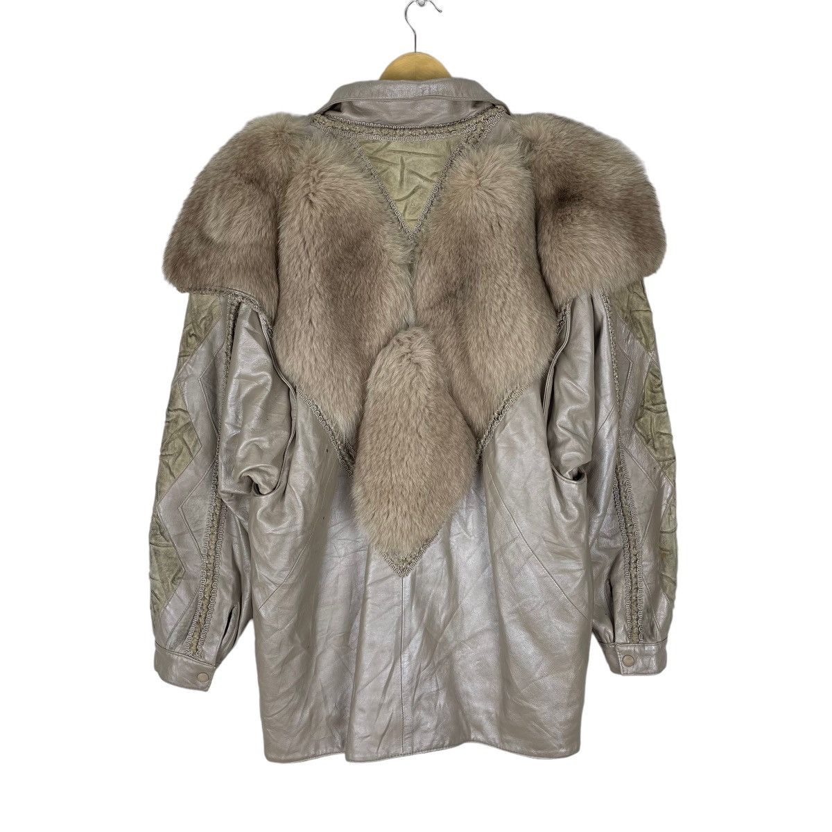 Vintage 🌟80s NORMA CANADA DETACHABLE FUR LEATHER JACKET Size S / US 4 / IT 40 - 12 Thumbnail
