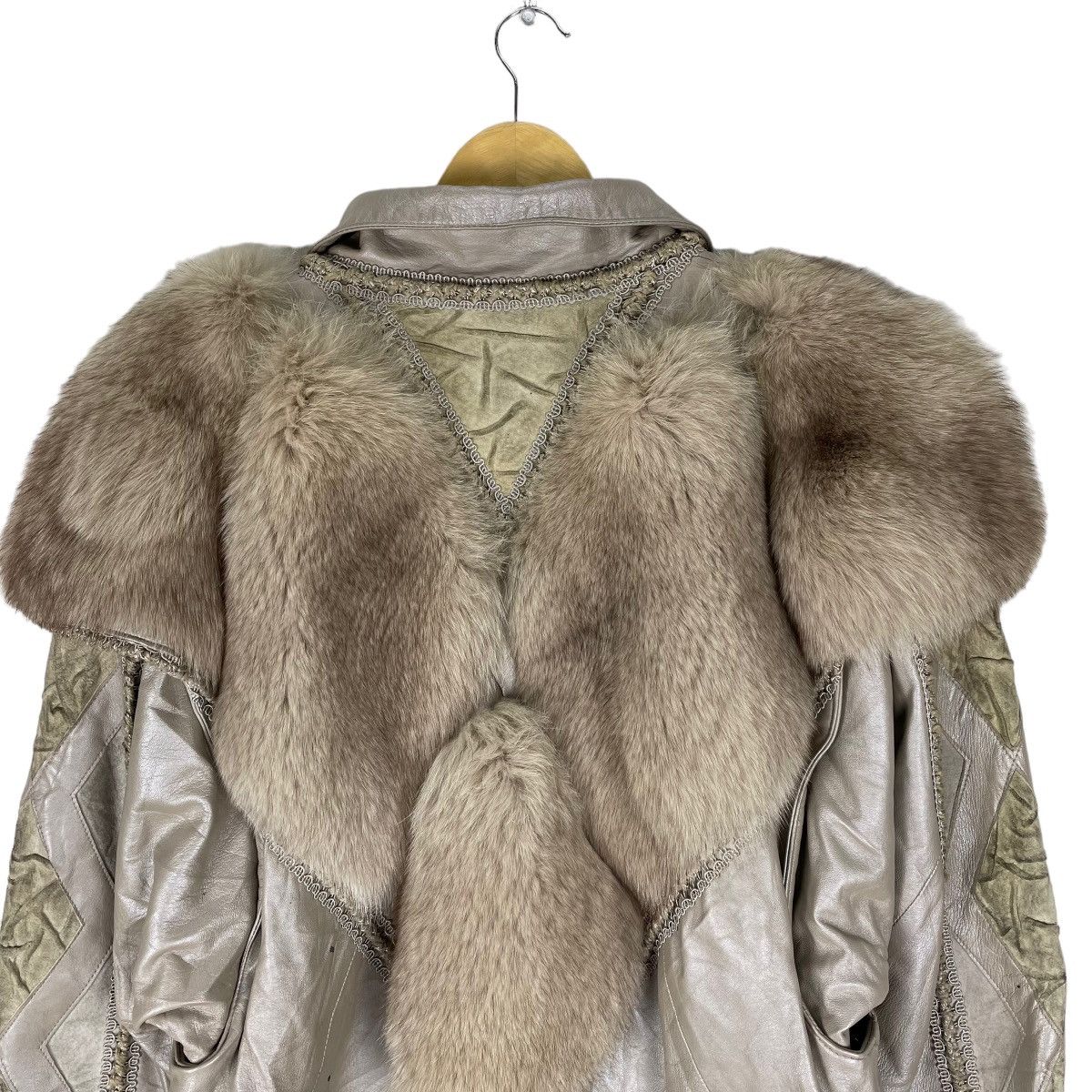 Vintage 🌟80s NORMA CANADA DETACHABLE FUR LEATHER JACKET Size S / US 4 / IT 40 - 6 Thumbnail