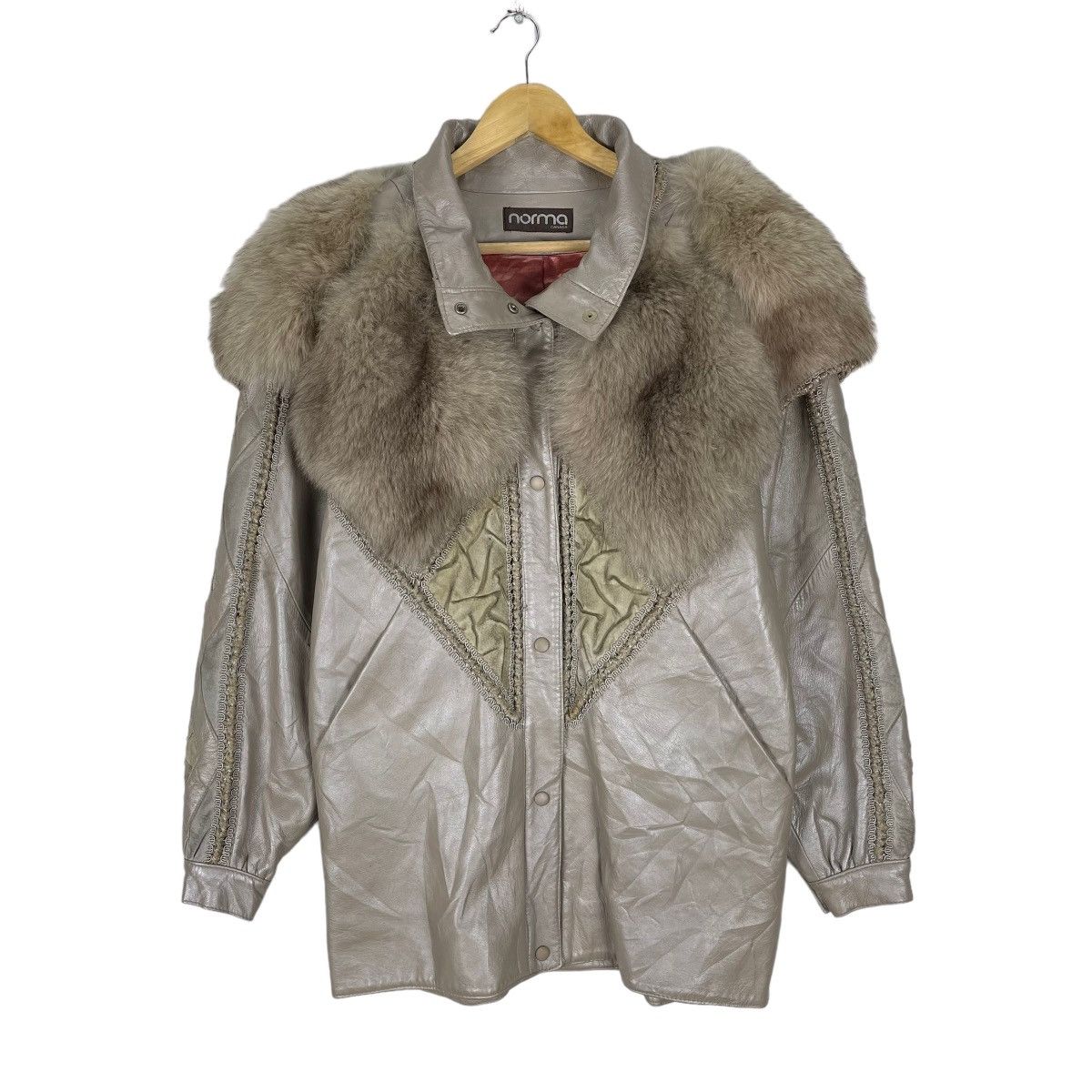 Vintage 🌟80s NORMA CANADA DETACHABLE FUR LEATHER JACKET Size S / US 4 / IT 40 - 1 Thumbnail