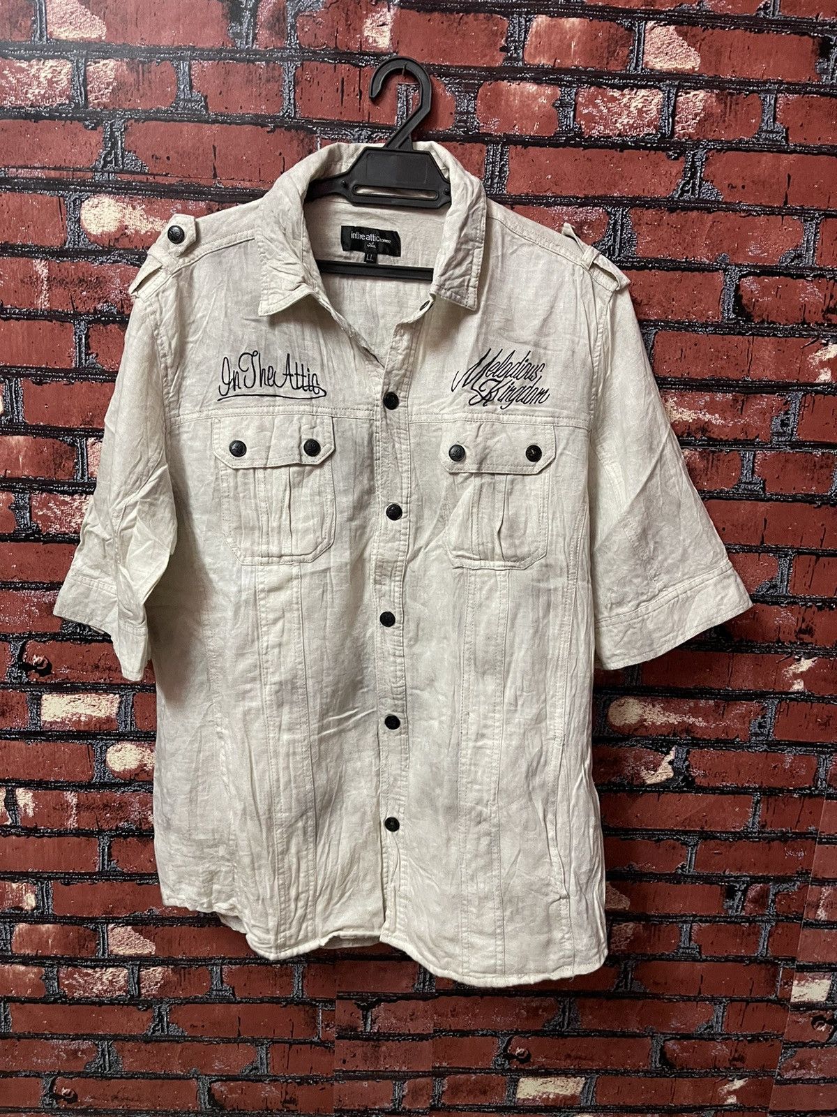 In The Attic 3Q sleeve embroidery shirt
