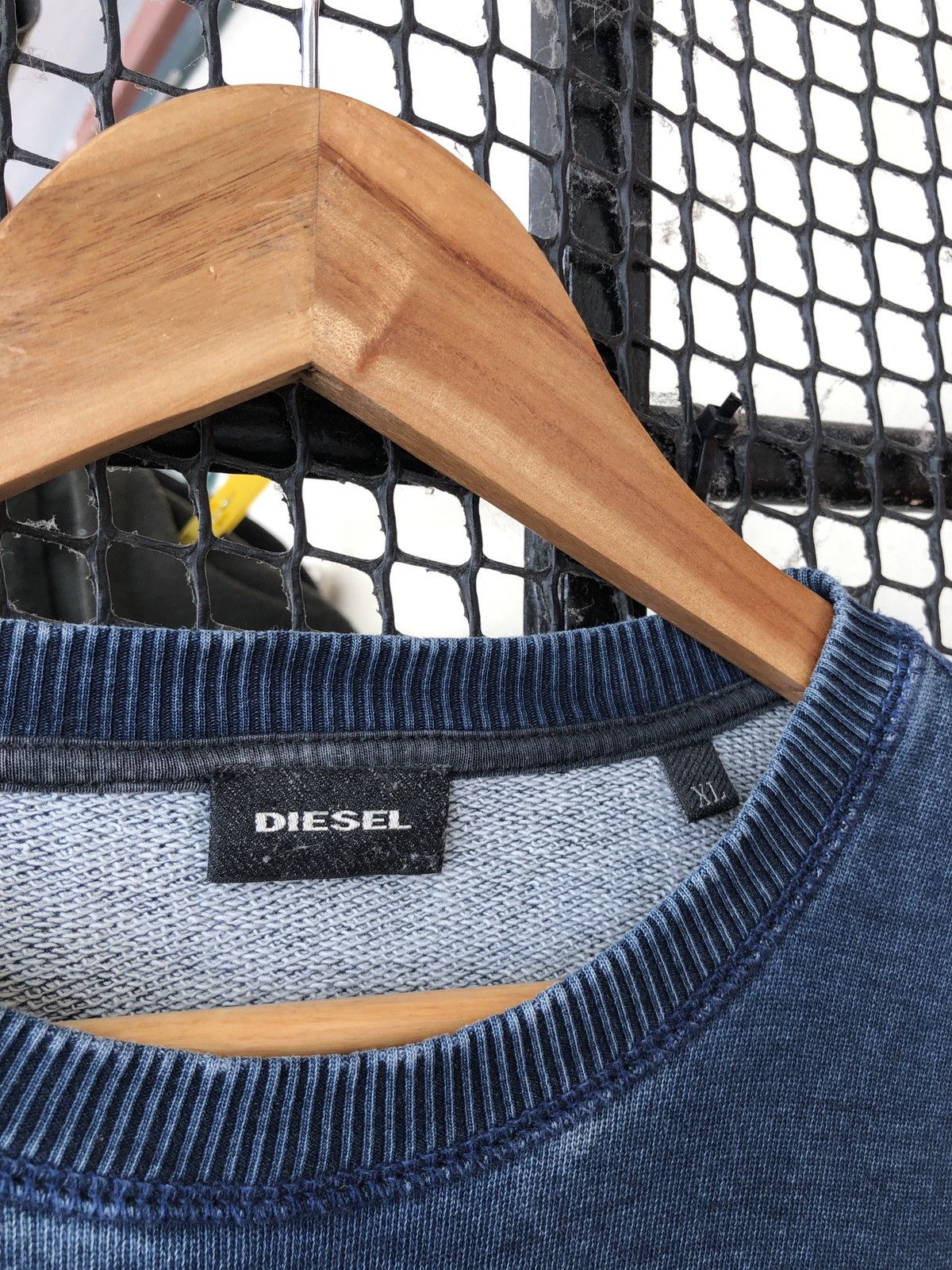 Diesel DIESEL PATCHWORK INDIGO WASHED SWEATSHIRT Size US L / EU 52-54 / 3 - 6 Thumbnail