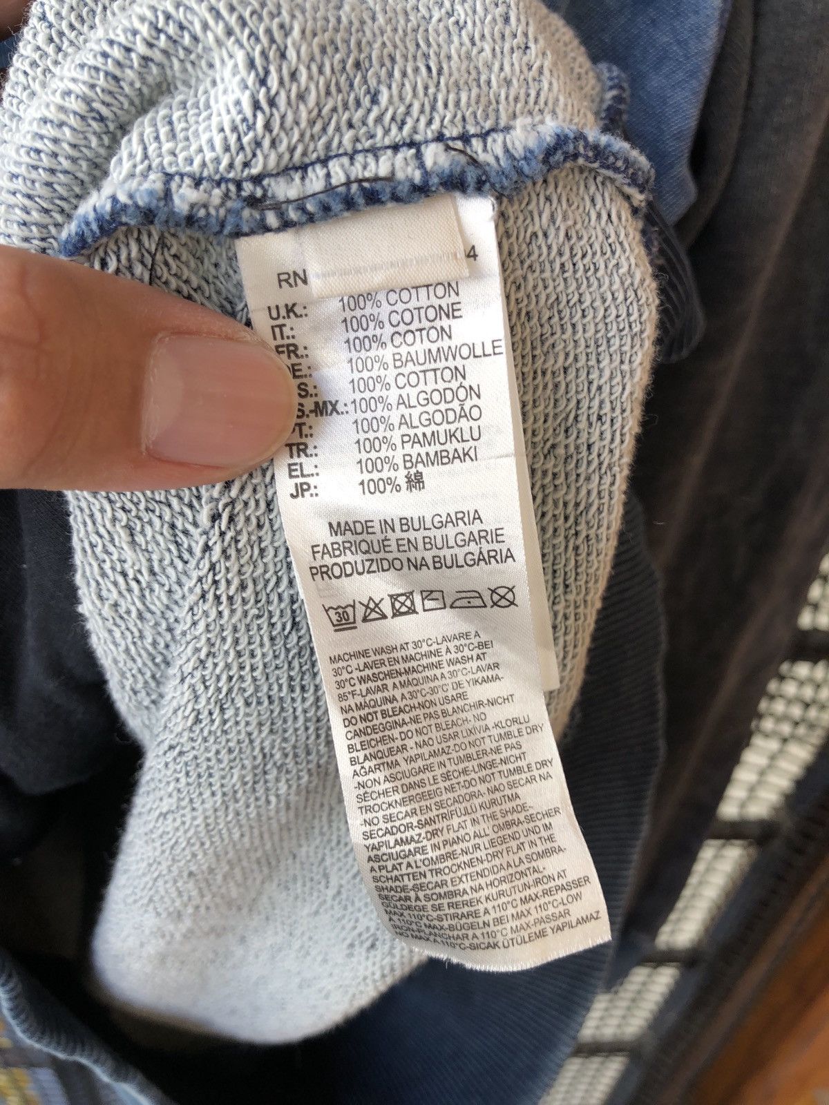 Diesel DIESEL PATCHWORK INDIGO WASHED SWEATSHIRT Size US L / EU 52-54 / 3 - 7 Thumbnail