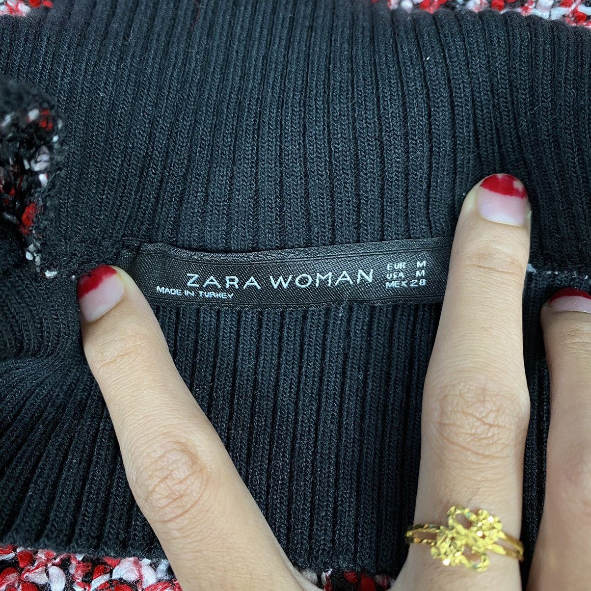 Zara Vintage ZARA WOMEN Check Tartan Knitwear Oversize Sweatshirt Size M / US 6-8 / IT 42-44 - 3 Thumbnail